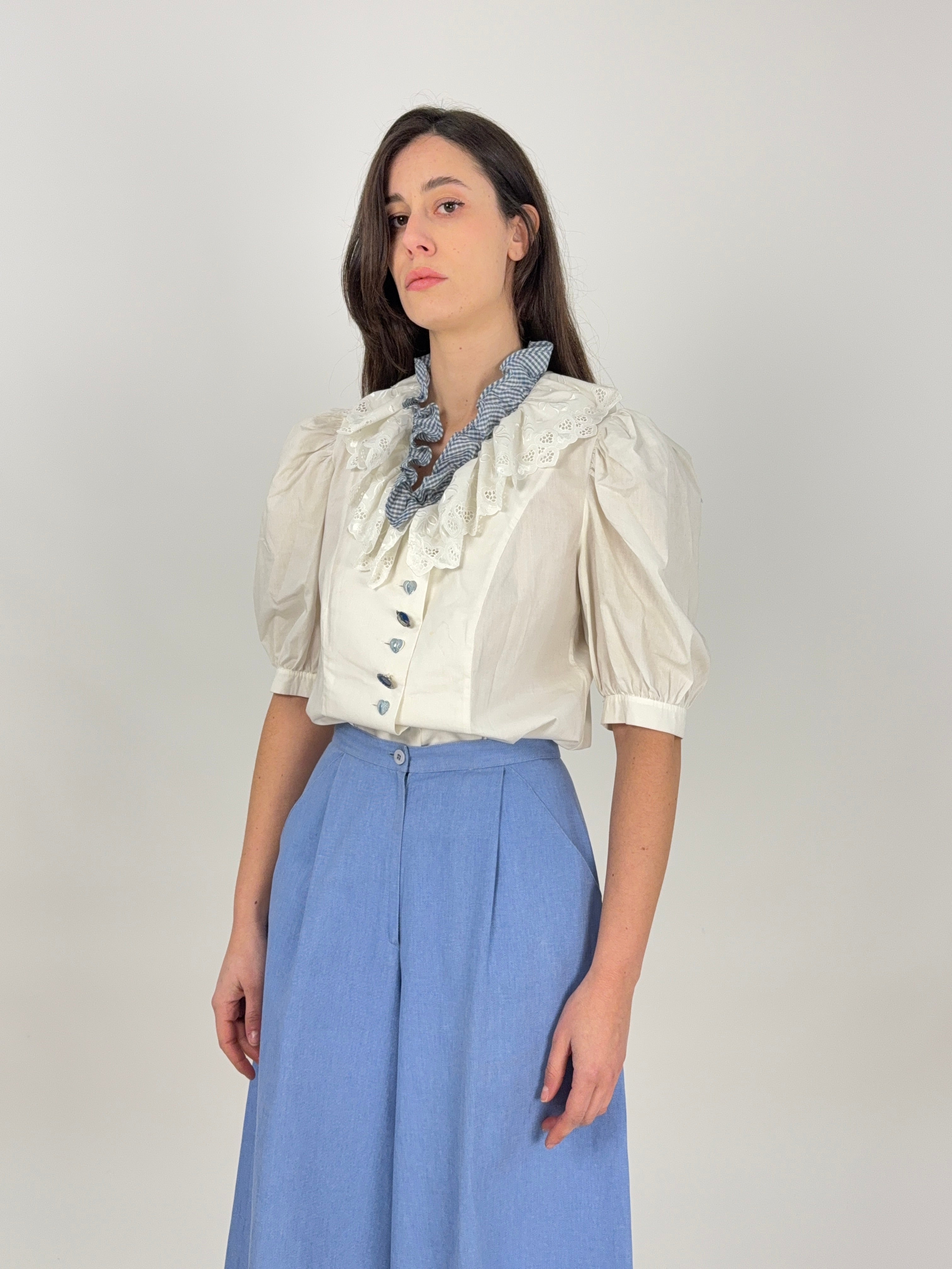 Camicia Austriaca anni '70 con rouches
