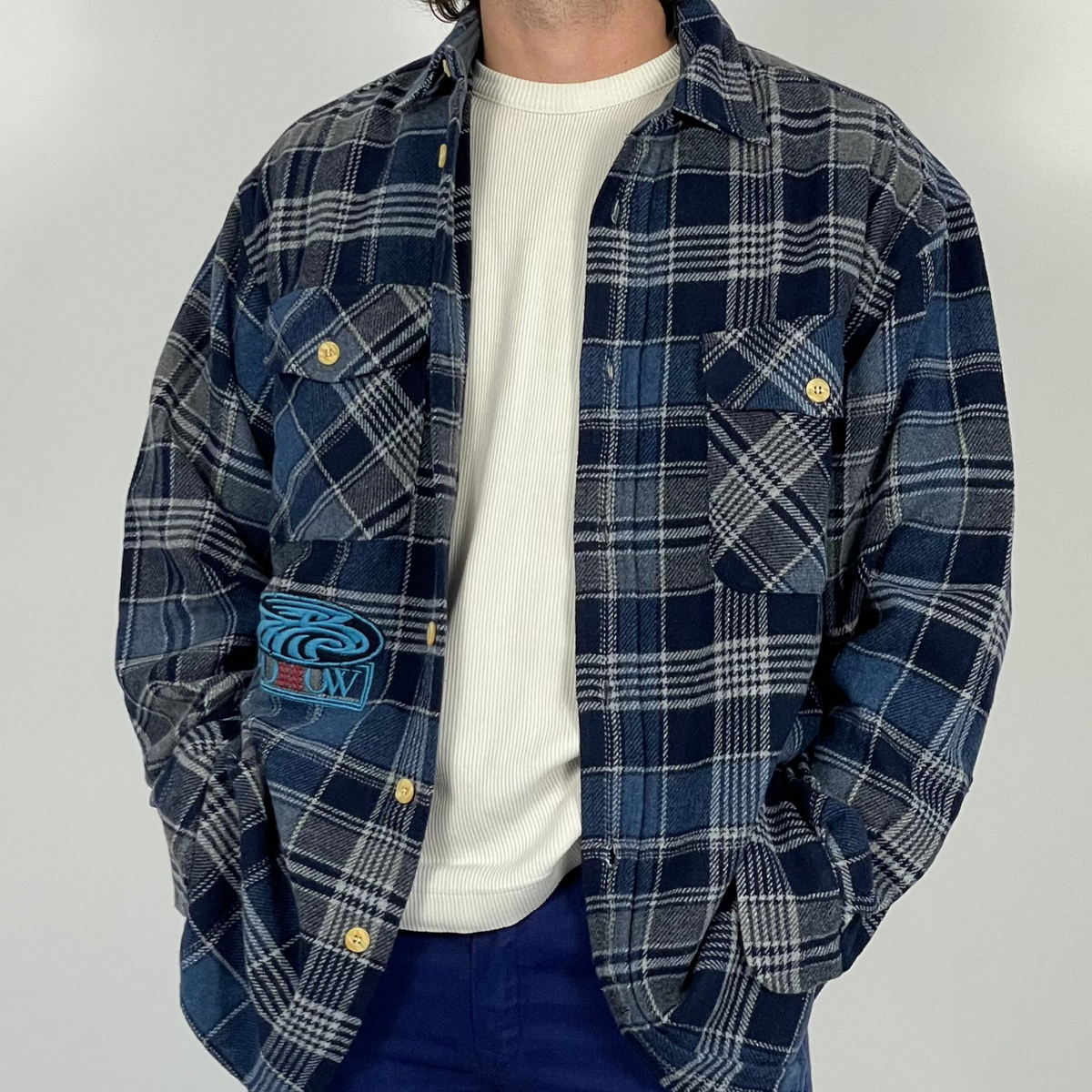 Camicie a quadri da uomo - blu