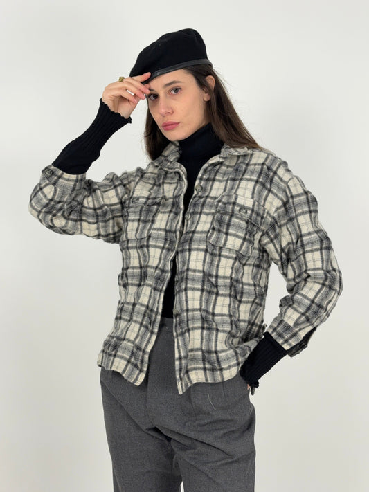 Camicia in flanella di lana a quadri