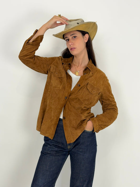 Camicia in camoscio vintage