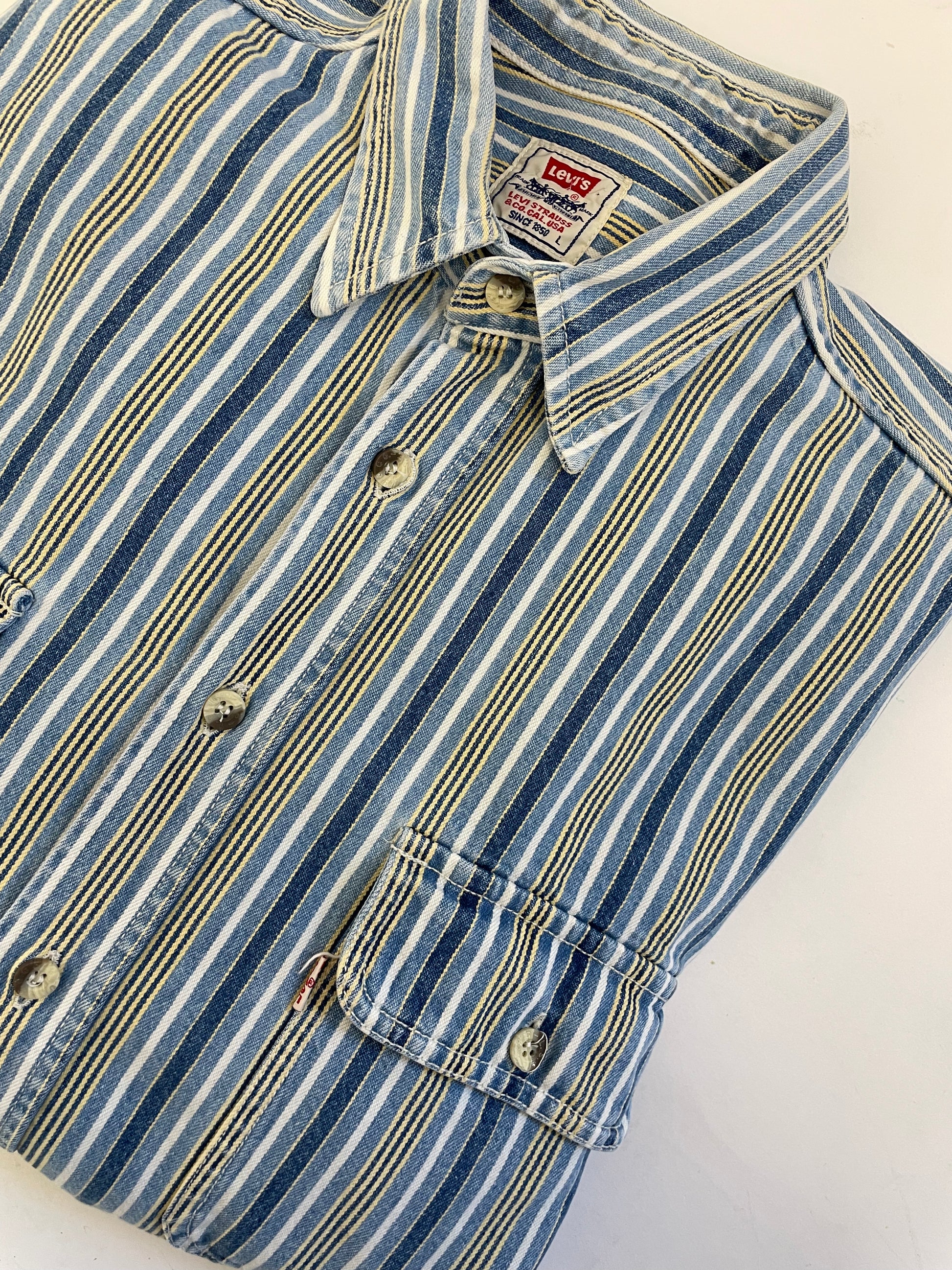 Camicia Levi's anni '60/70 cotone a righe Fangovintage