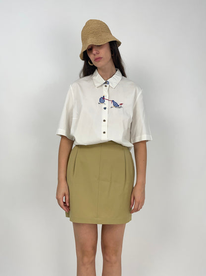 Camicia in cotone con ricami