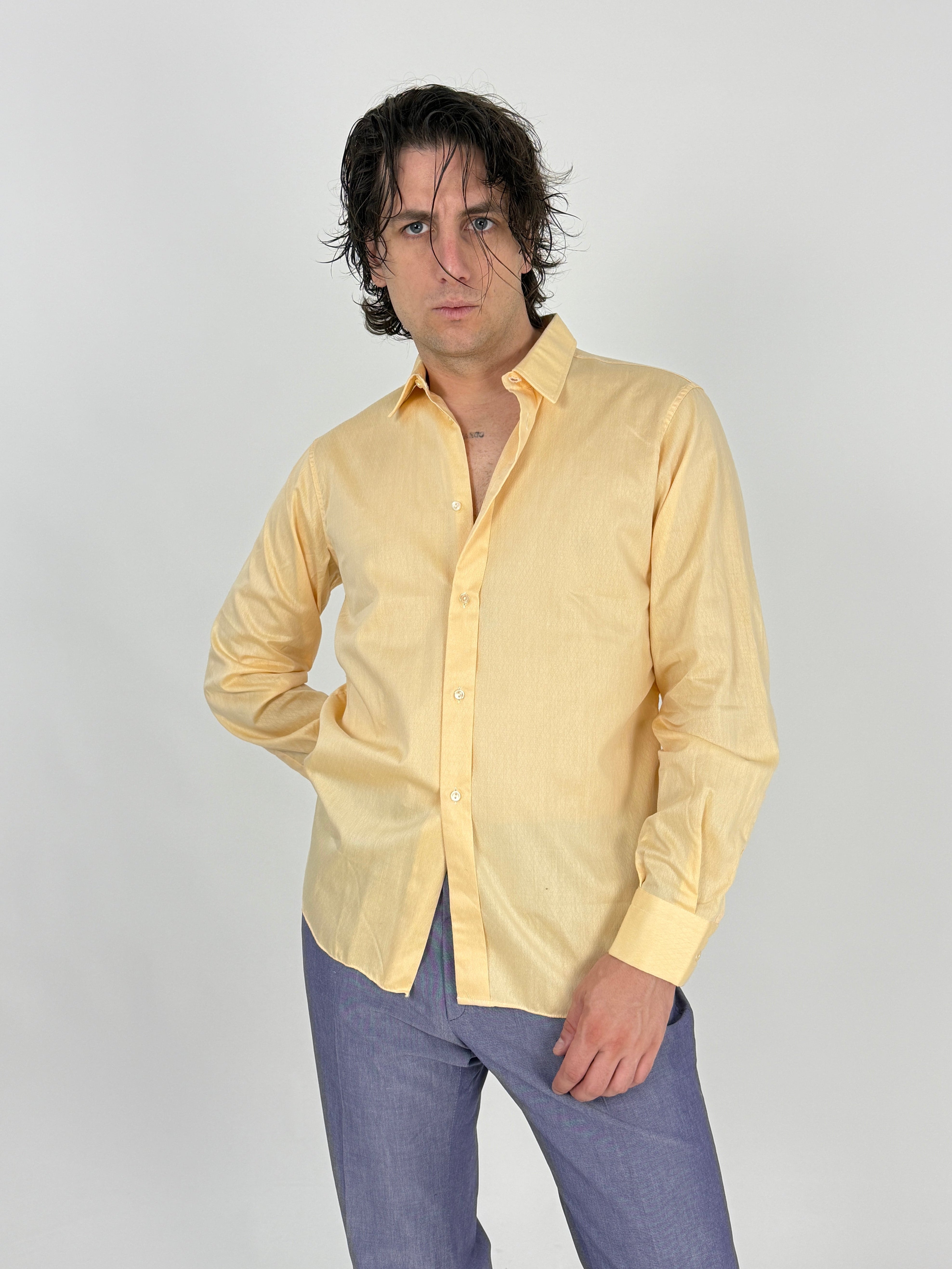 Camicia Vintage Anni '70 Color Salmone - Taglia S