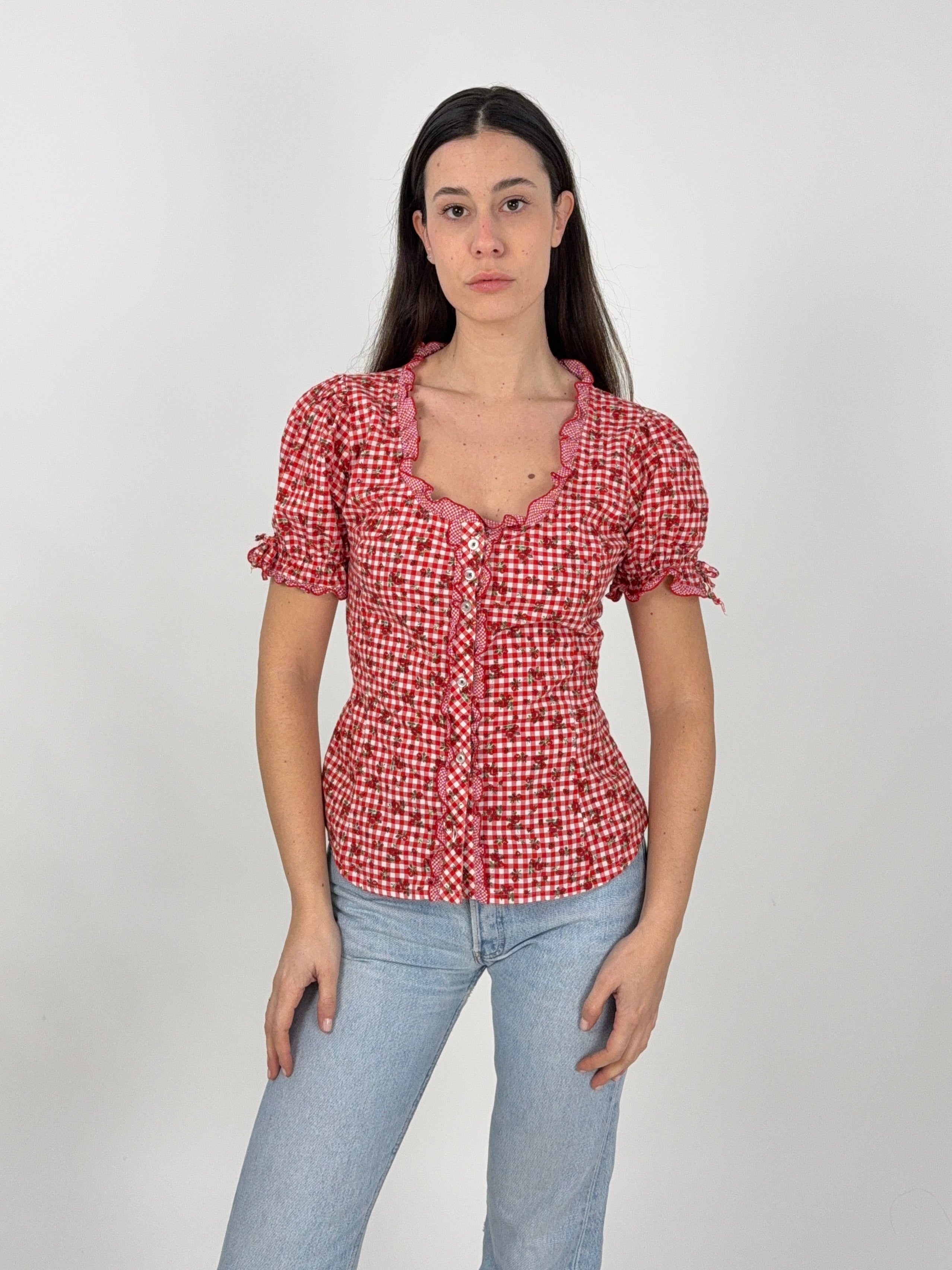 Camicia Trachten vintage a quadri