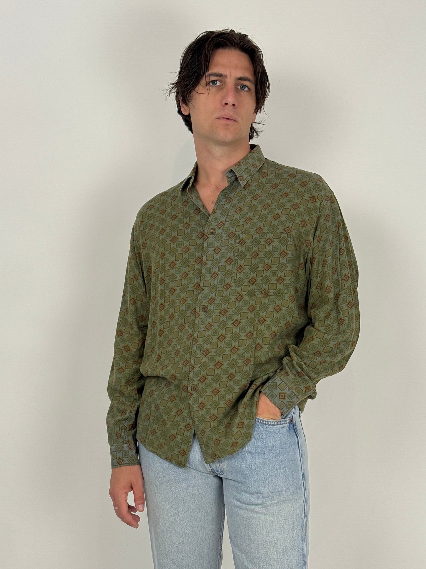 Camicia in cotone fantasia