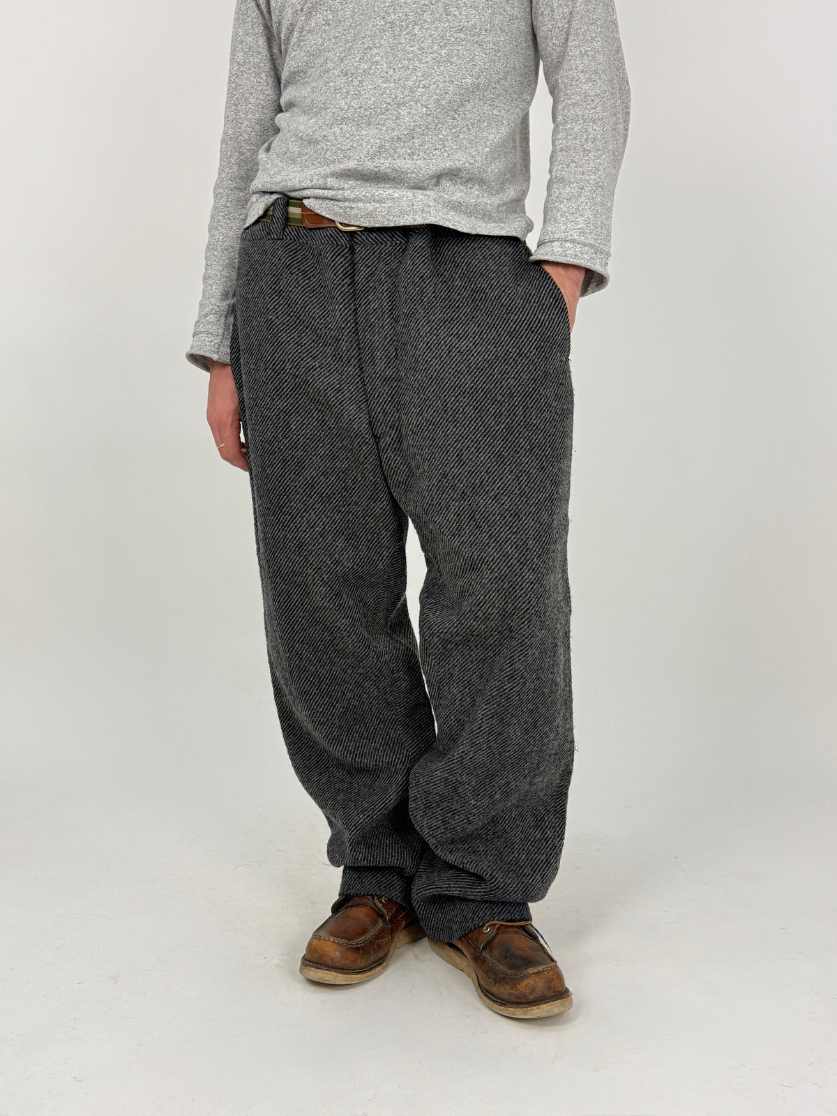 Pantaloni Workwear Anni '50/'60 Lana Spigata  - Taglia 54