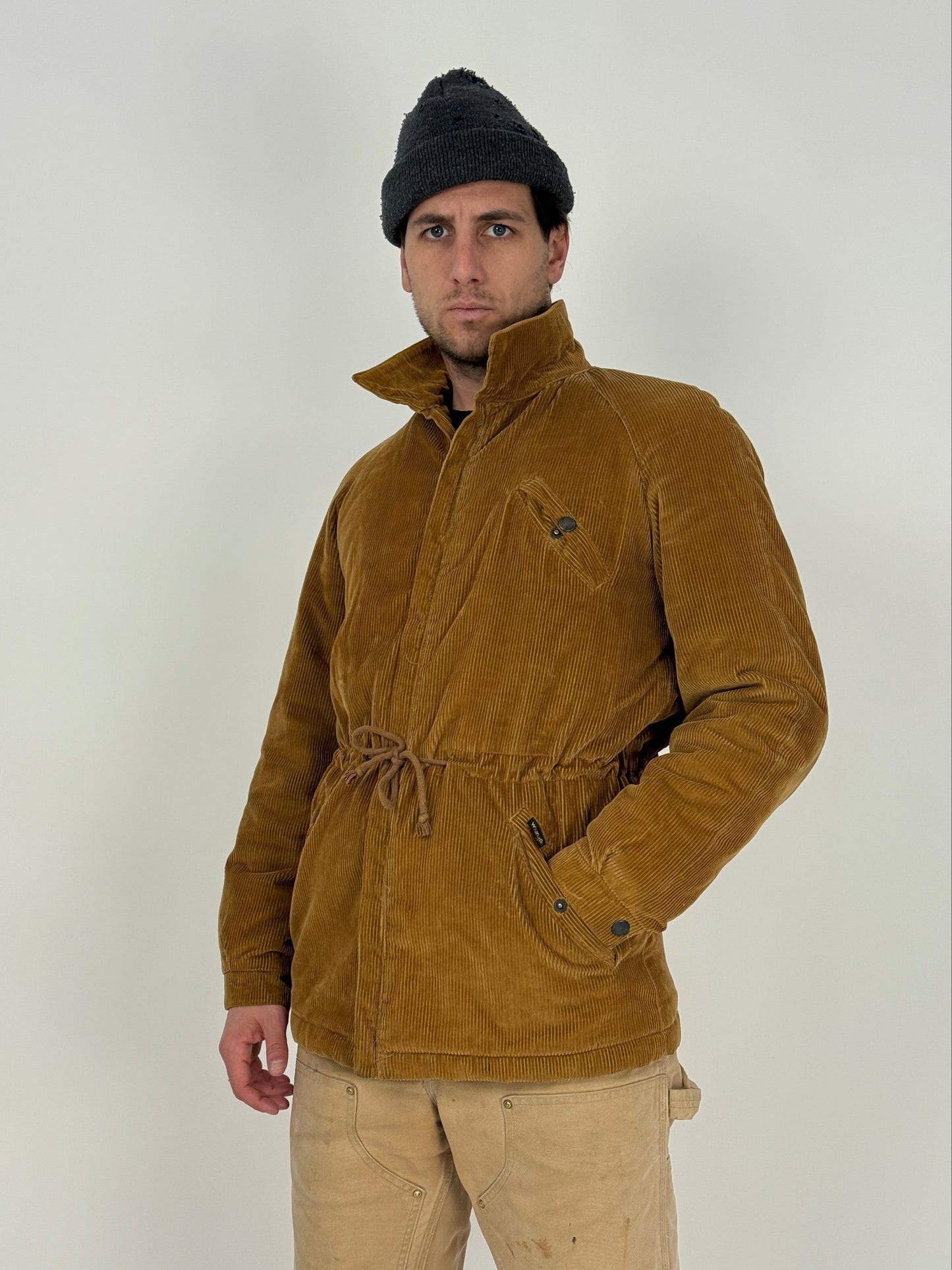 Giacca Wrangler vintage in velluto a coste con interno pelliccia