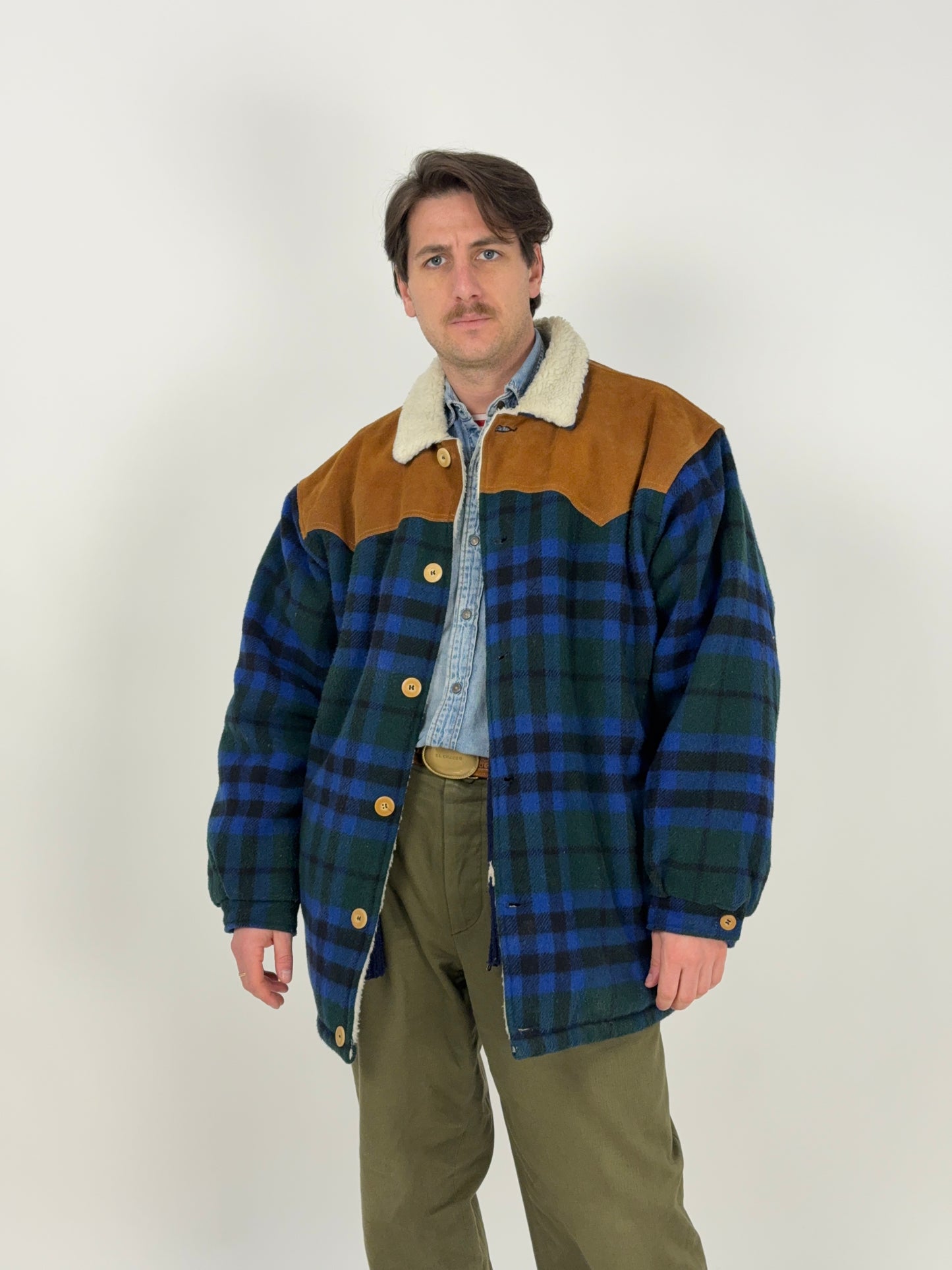 Levi’s Westernwear sherpa tartan anni ’70/’80
