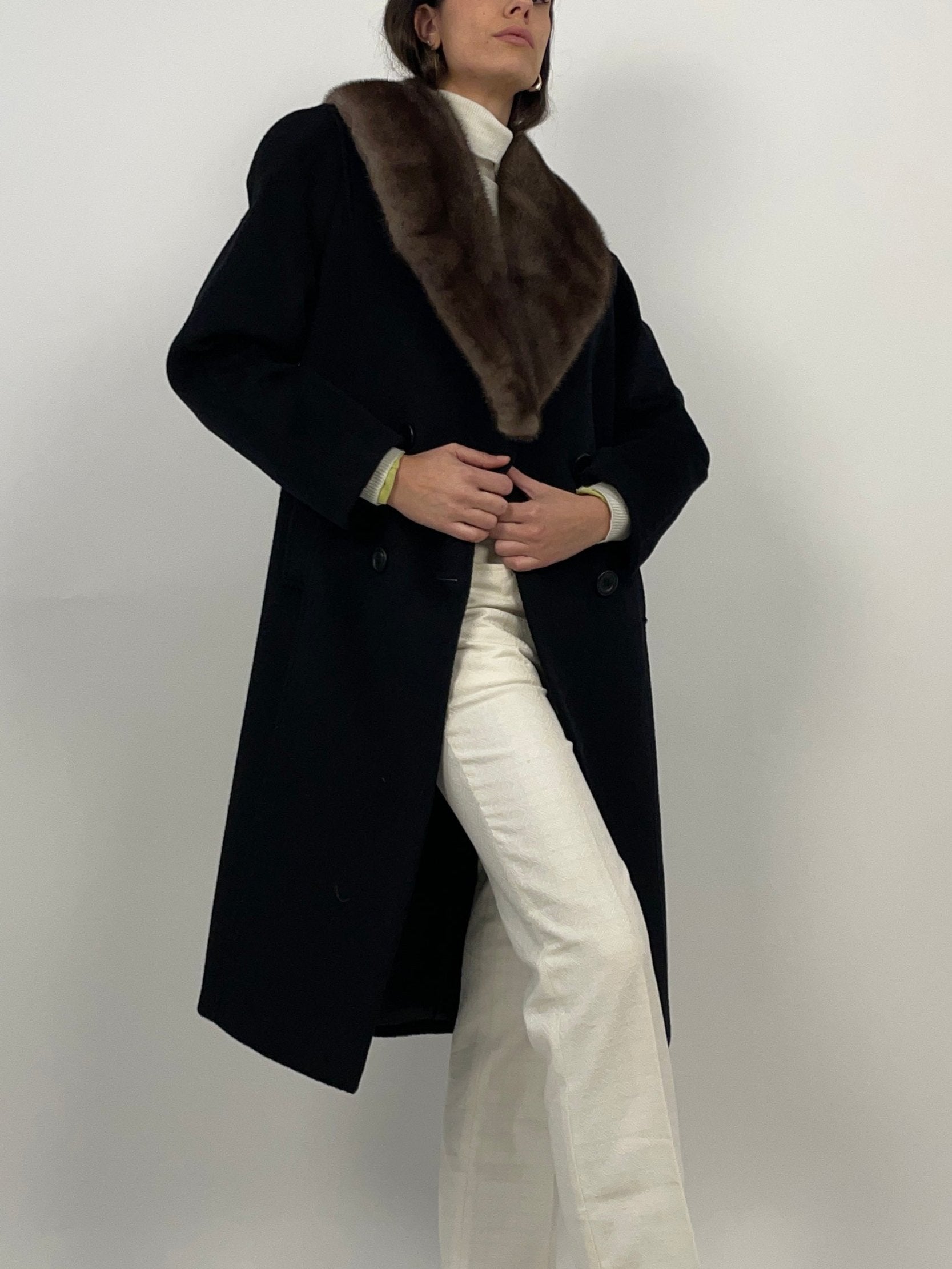 Cappotto lungo in pura lana