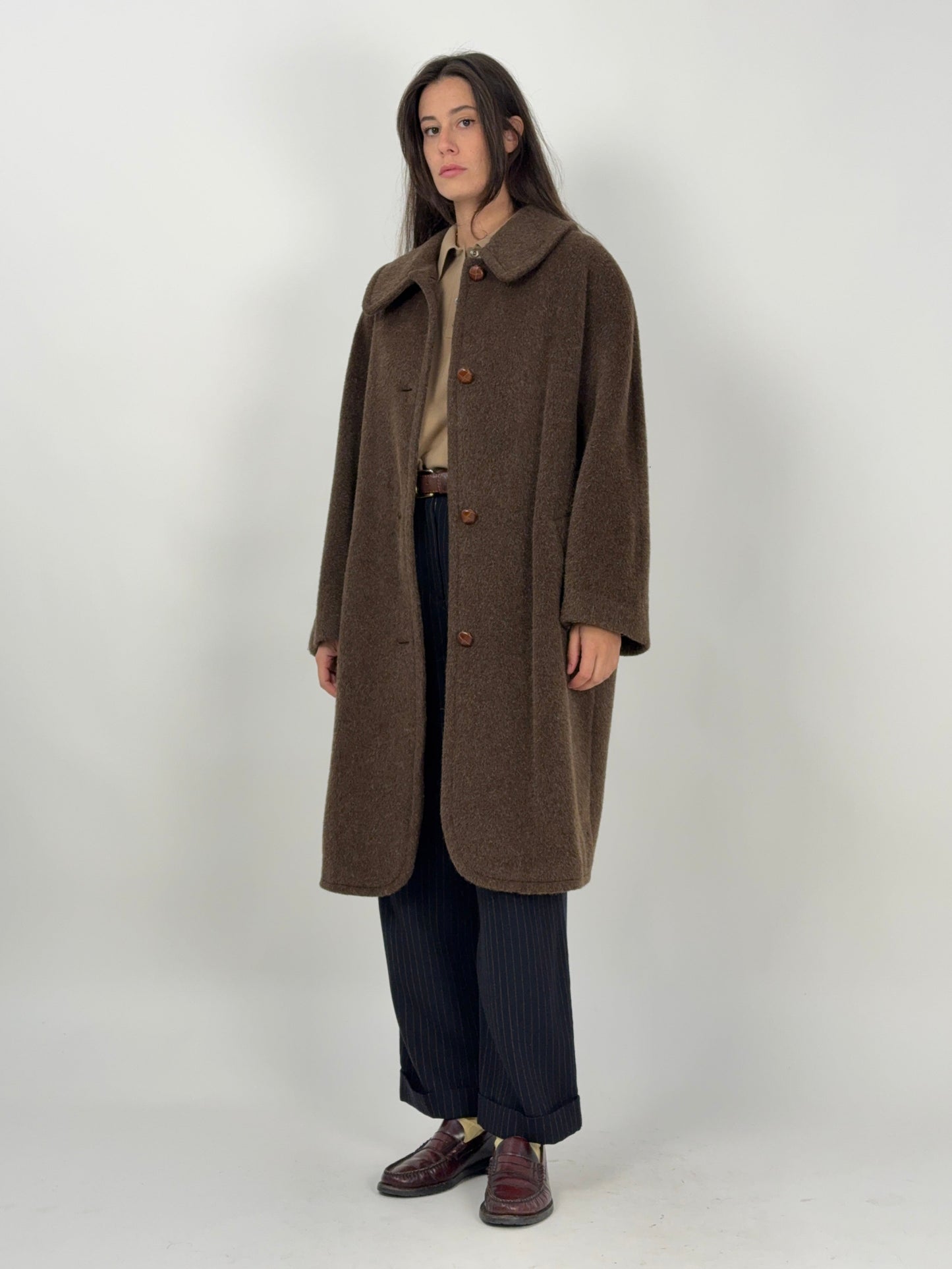 Cappotto in lana spazzolata anni ’70