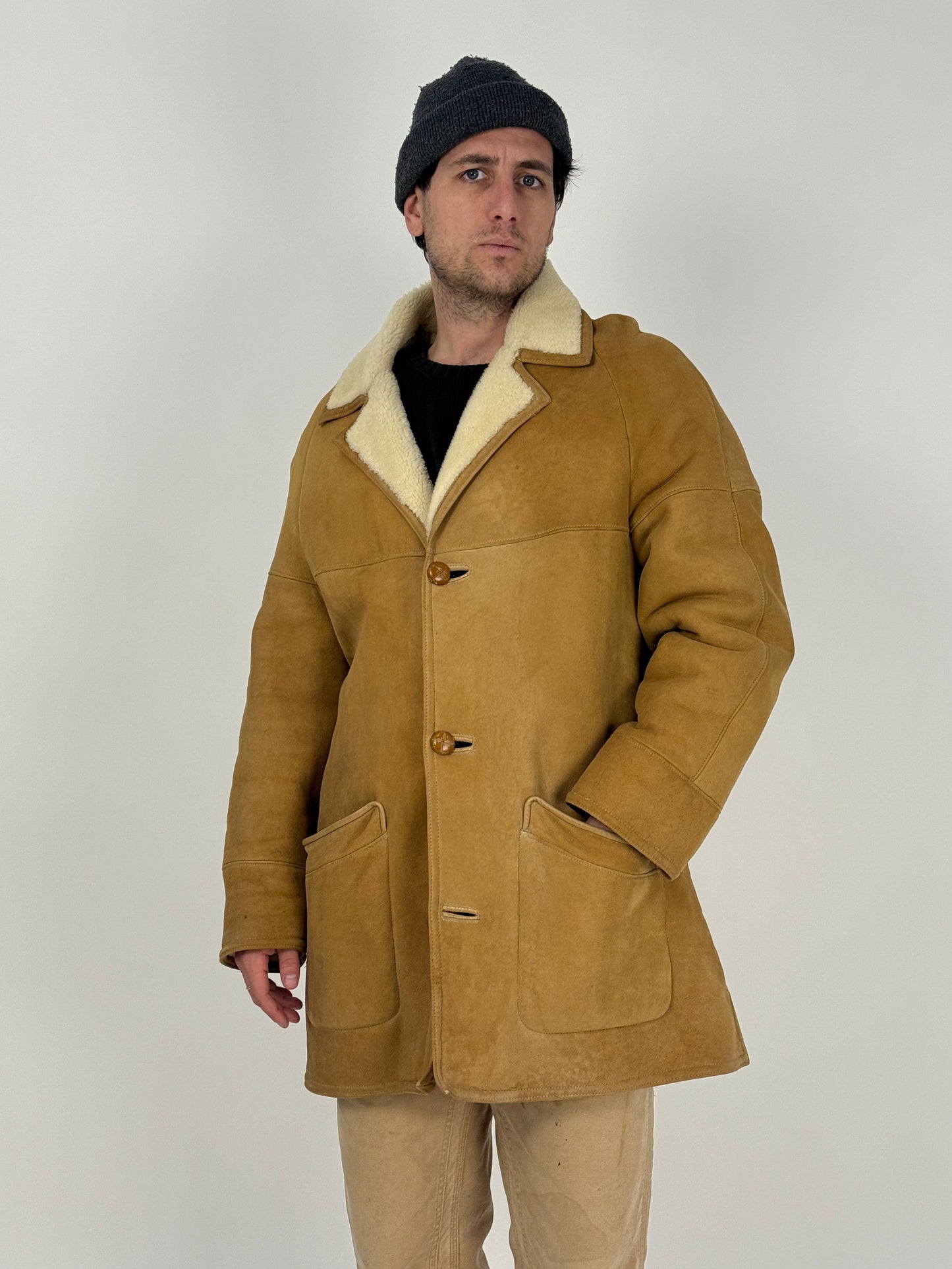 Cappotto Burberrys’ vintage in montone - Made in England