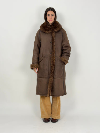 Cappotto shearling lungo vintage