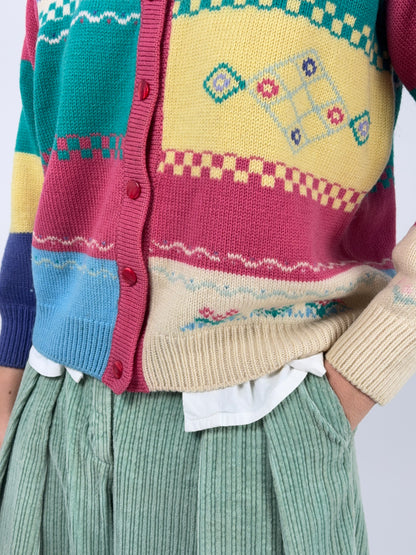 Cardigan in lana anni '80