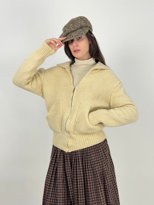 Cardigan lavorato a mano anni ’60/’70