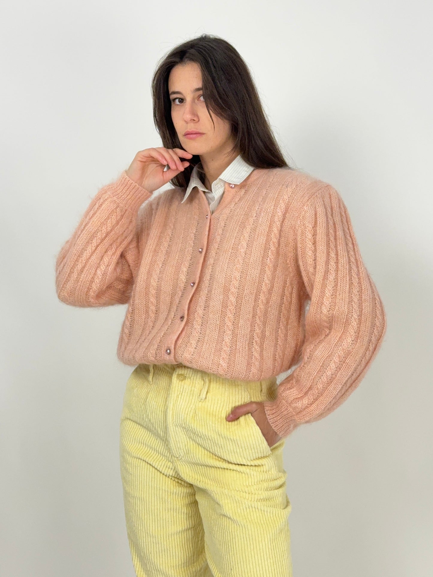 Cardigan anni '80 in mohair