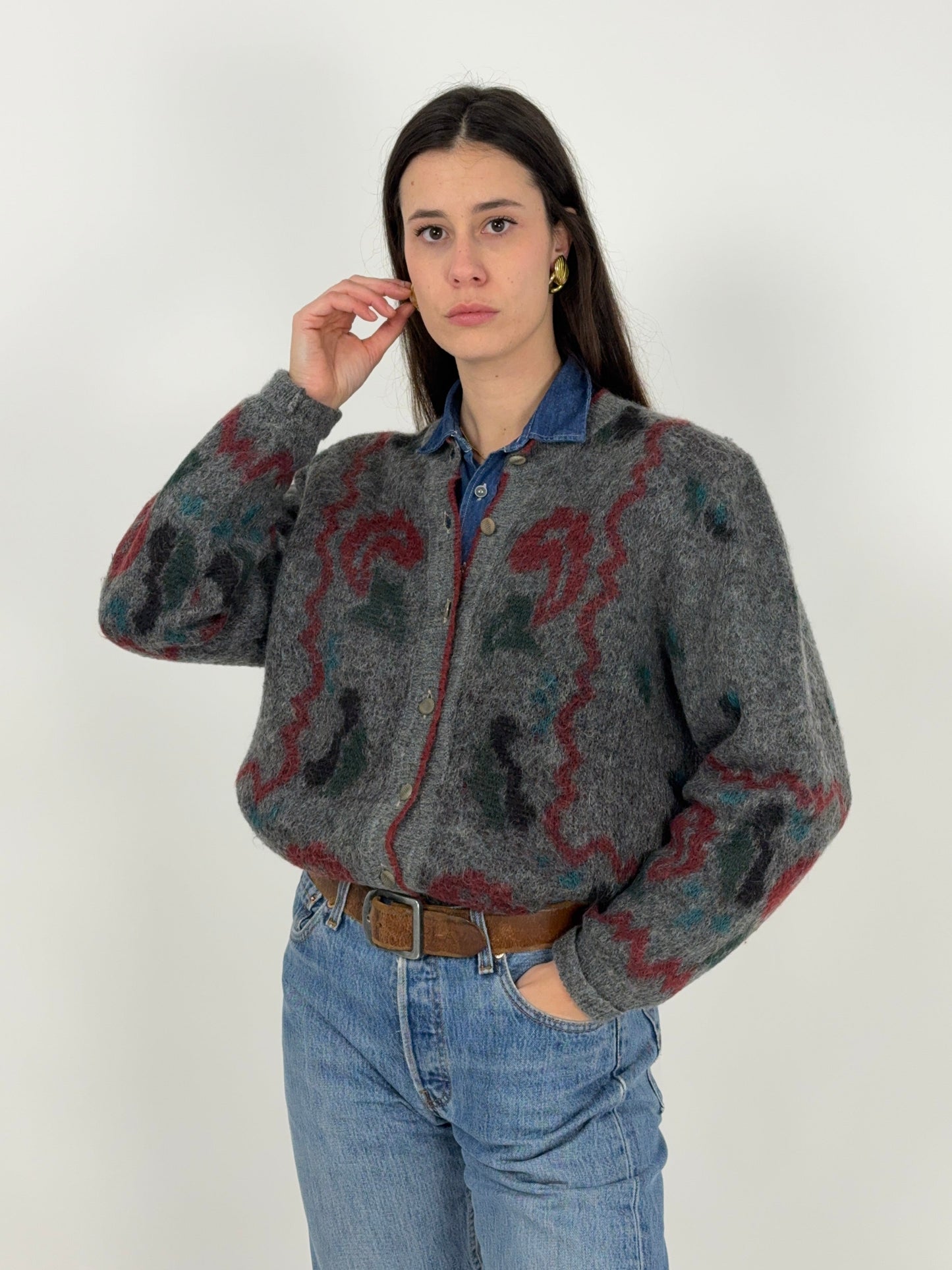 Cardigan in mohair anni '70