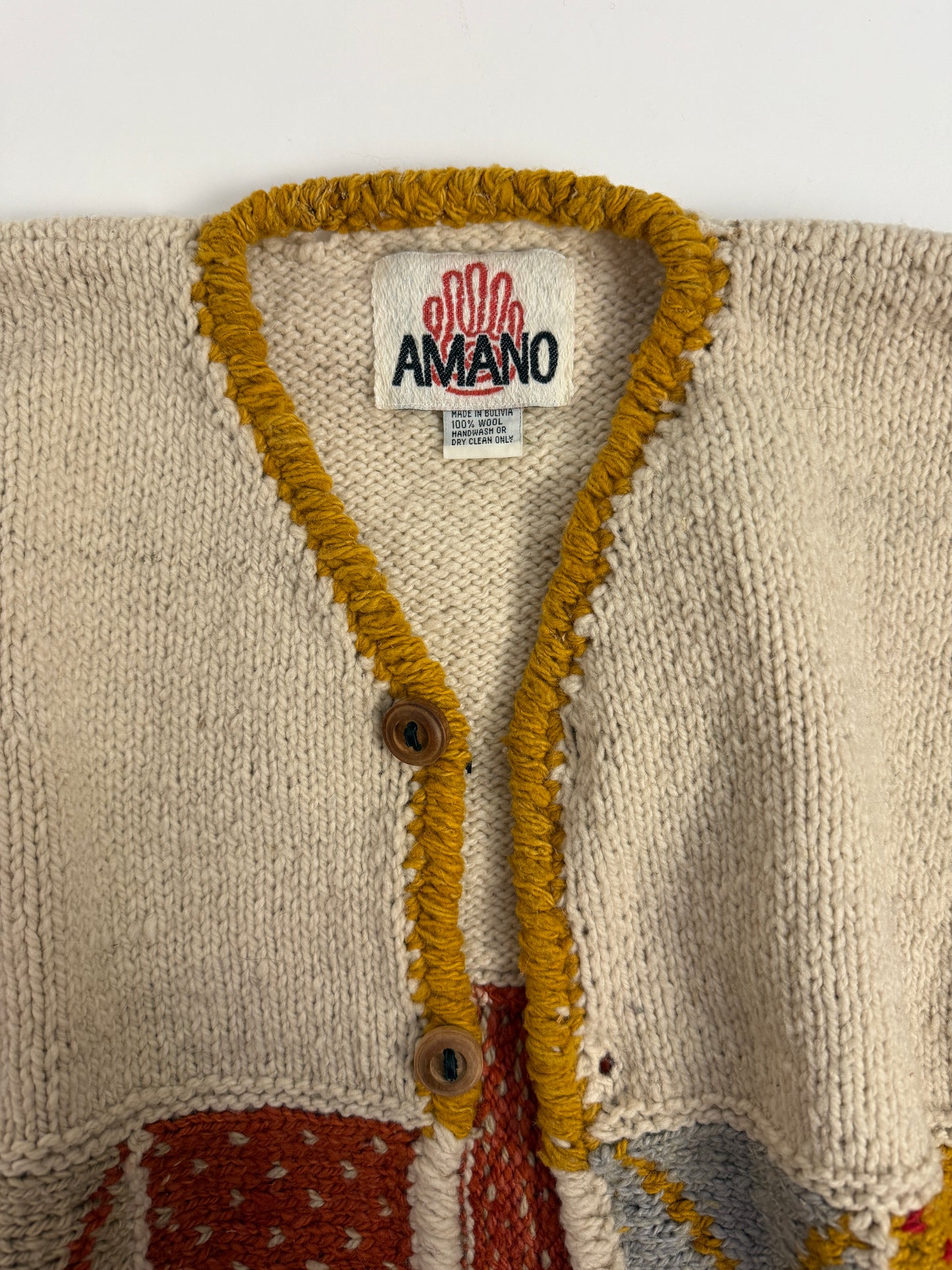 Cardigan patchwork anni '80 fatto a mano