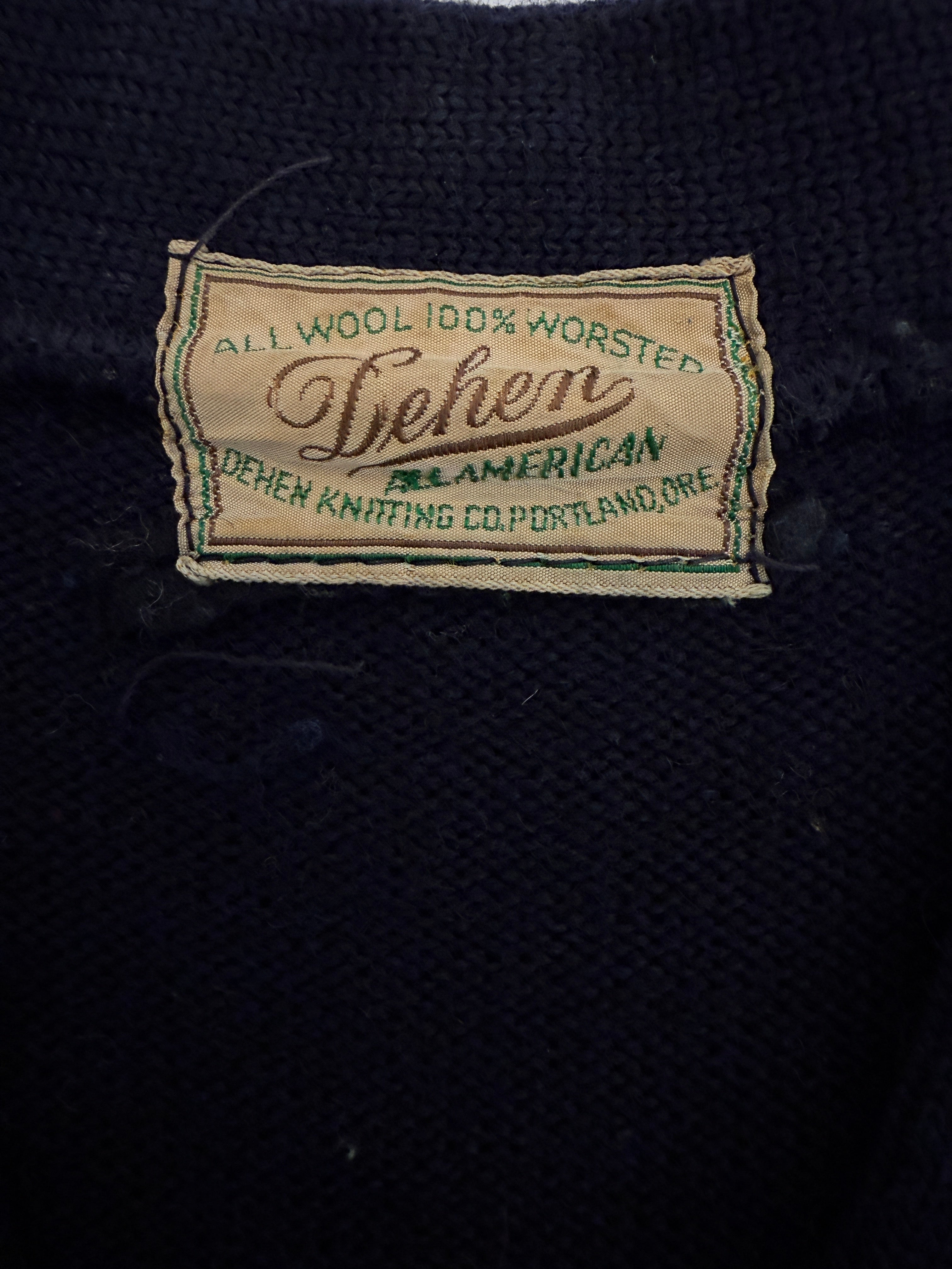 Cardigan Dehen Anni ’50 in Lana Worsted – Original American Knitwear