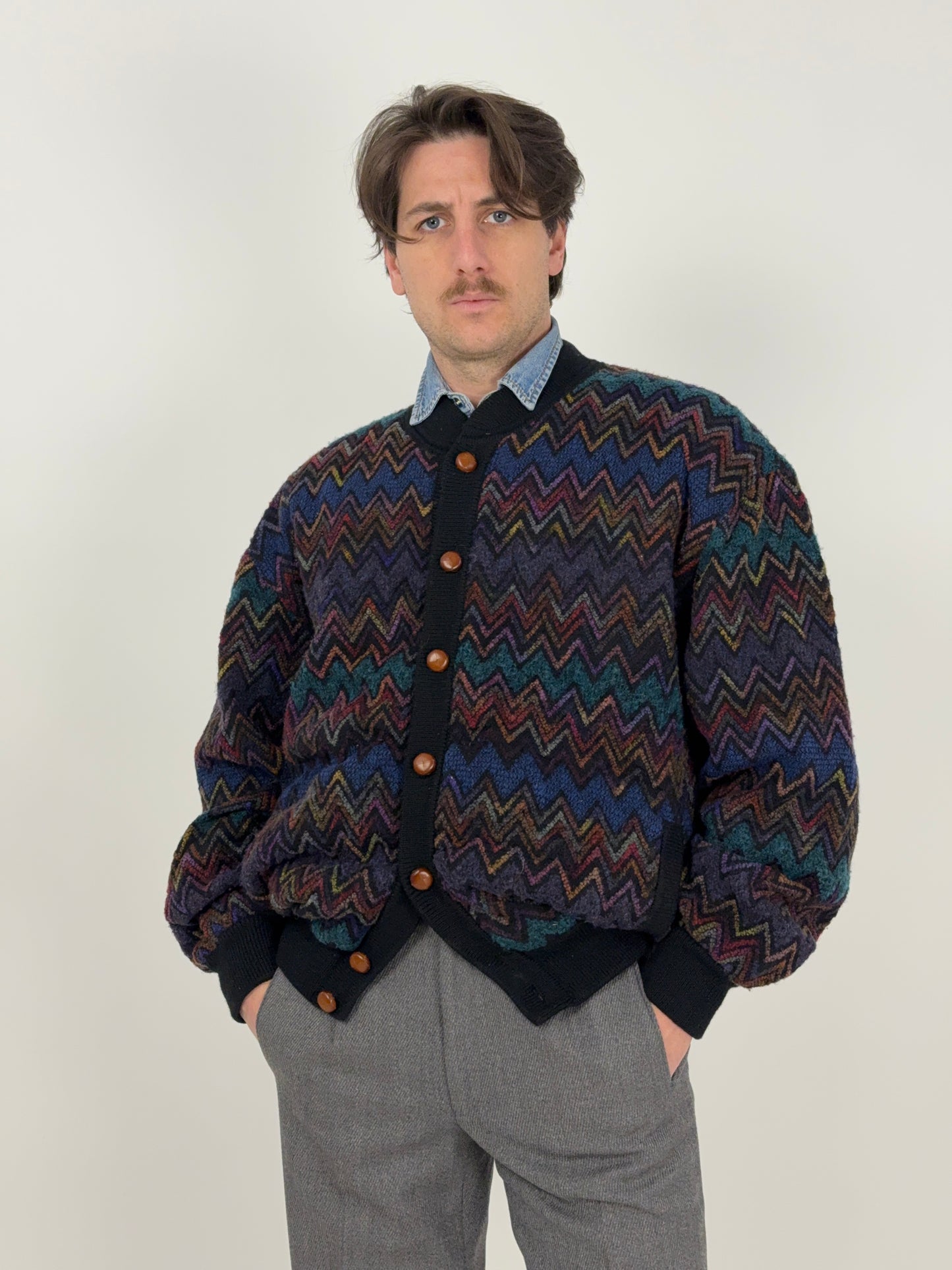 Cardigan anni '80 in Lana e Alpaca