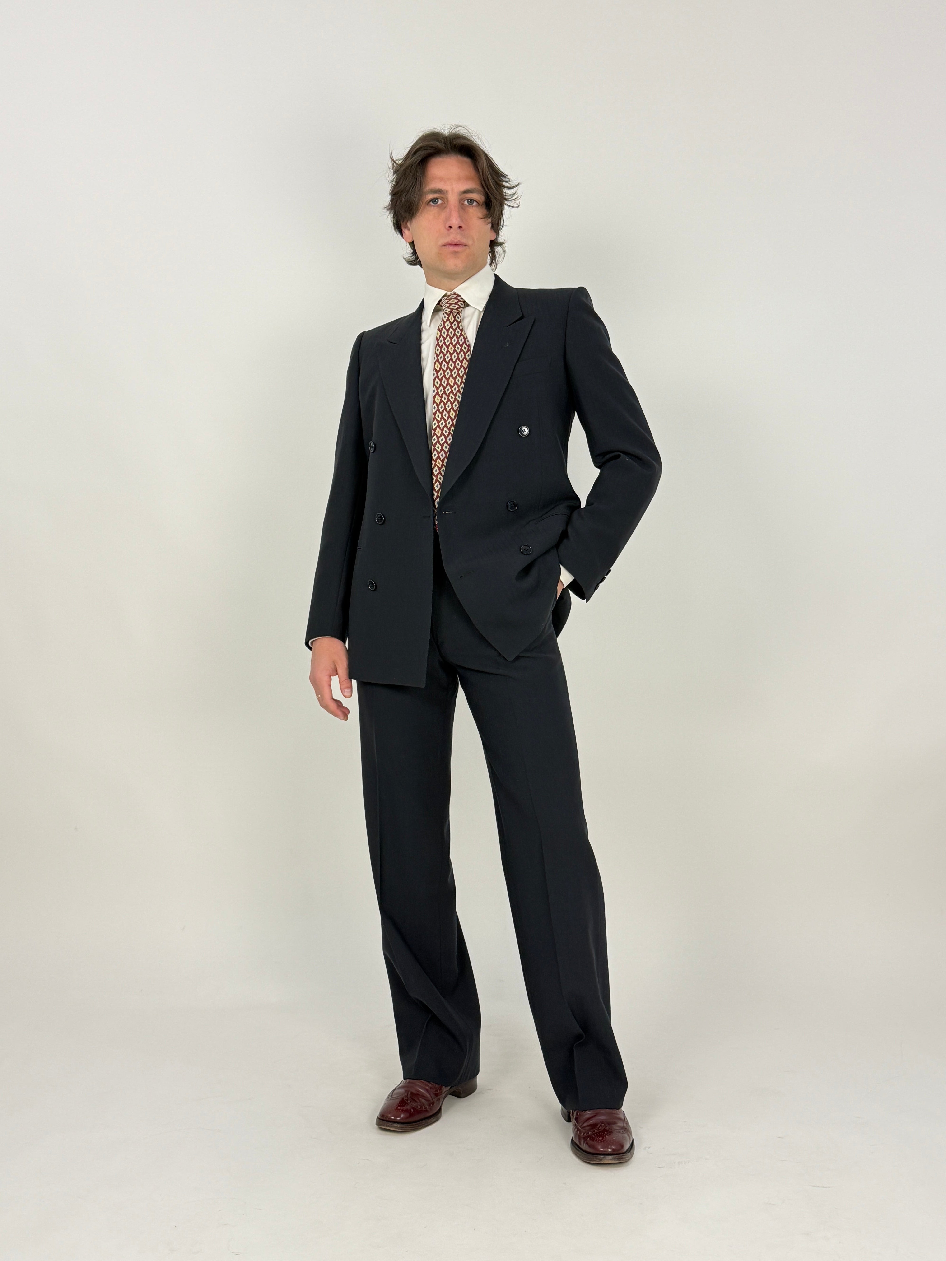 Completo Corneliani in lana gessata