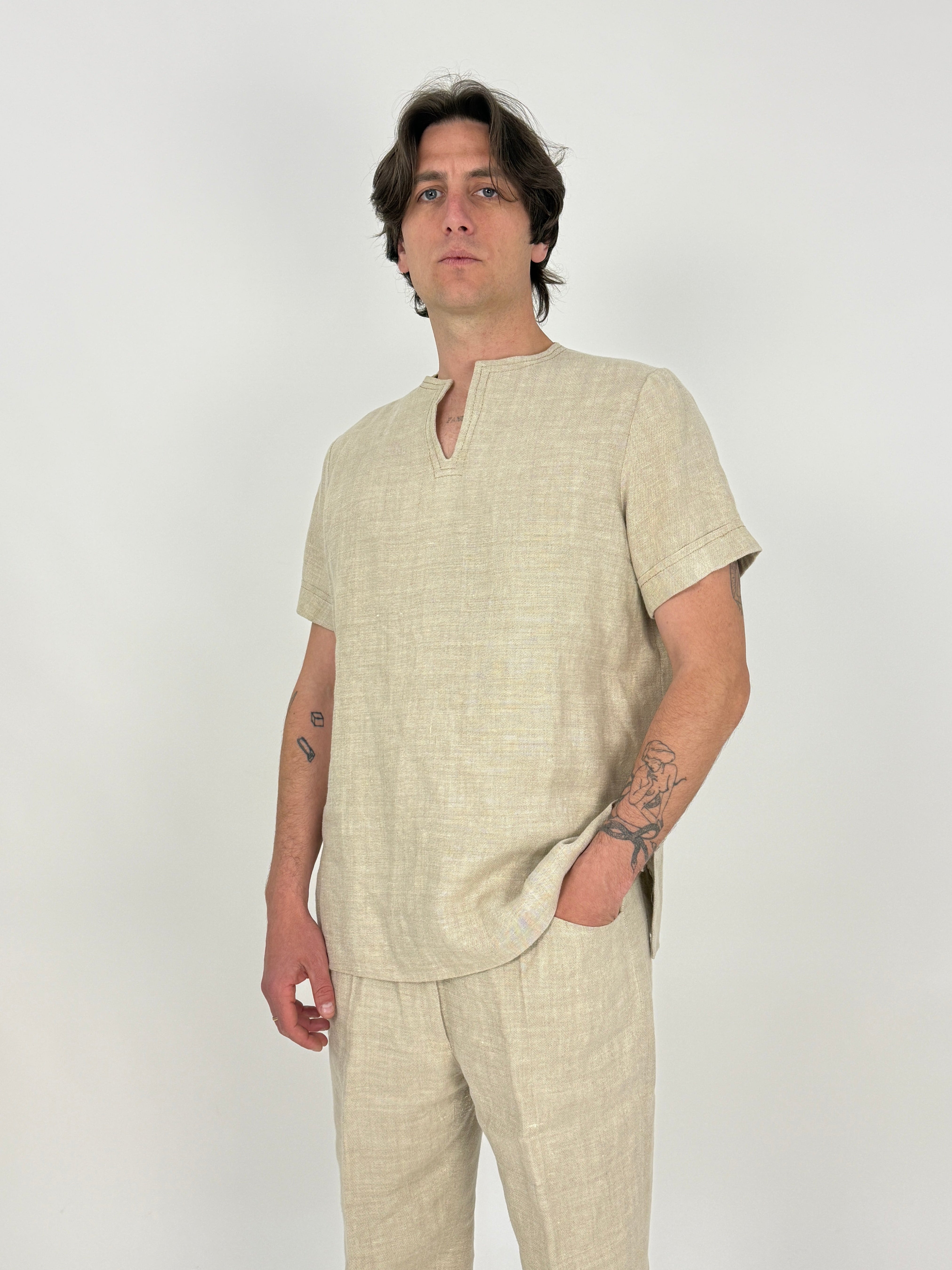 Completo sartoriale in lino