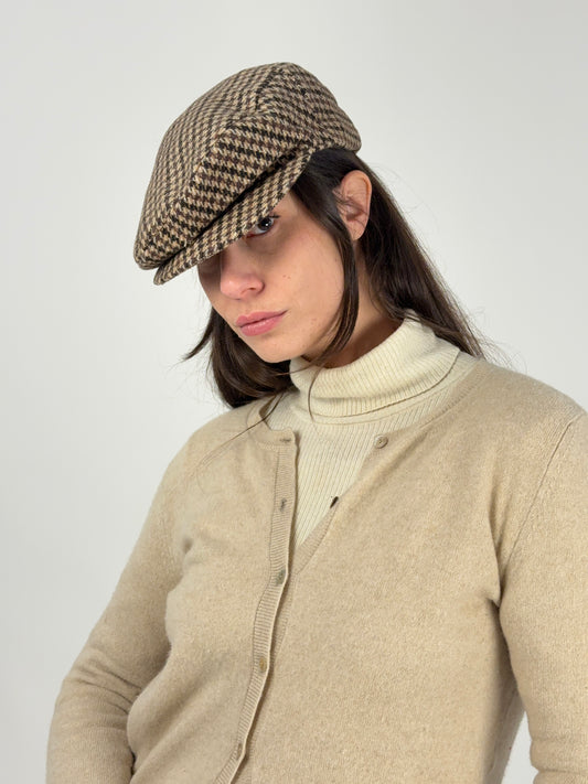 Coppola vintage in lana pied de poule