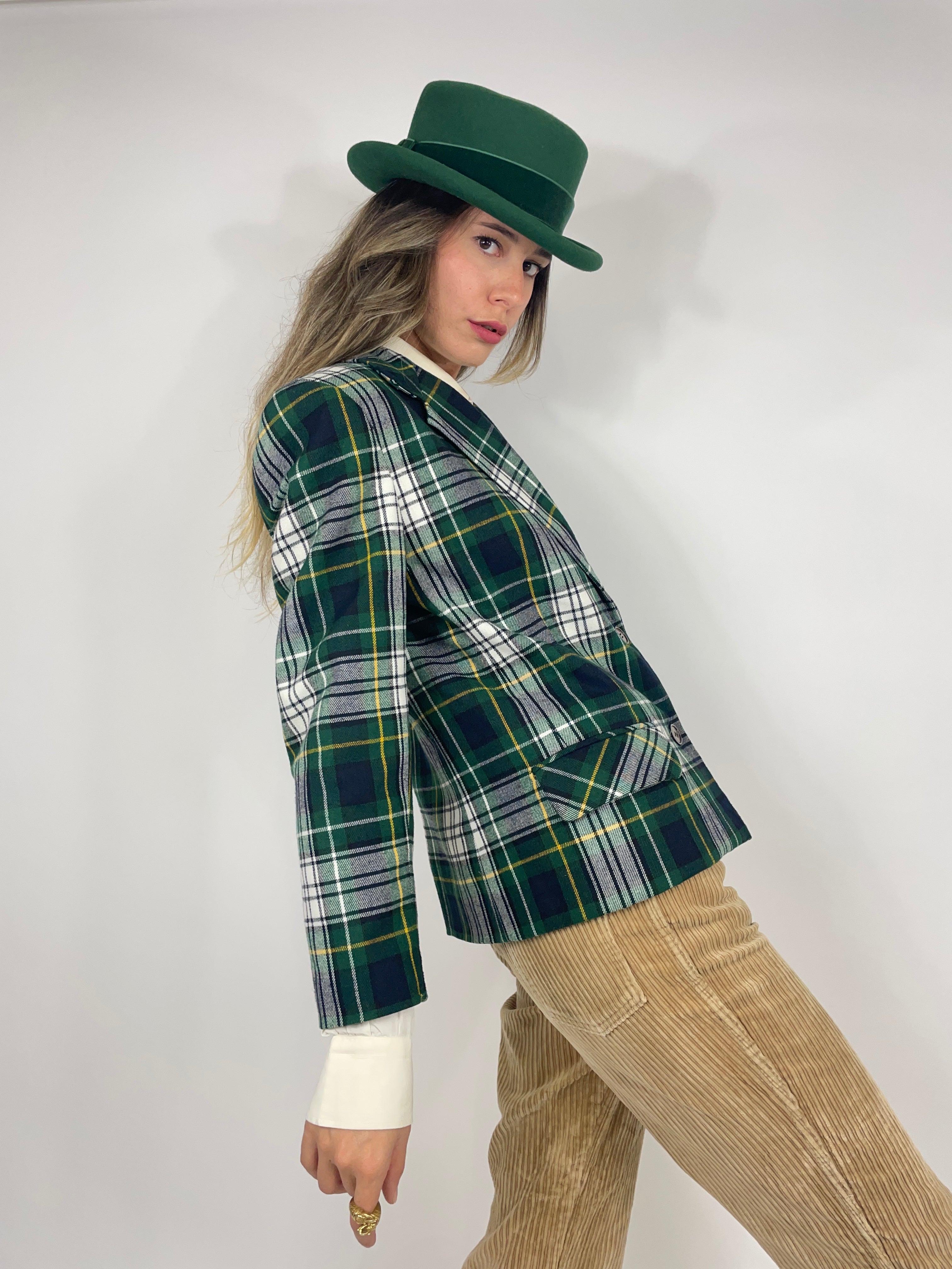 Green tartan 2024 jacket womens