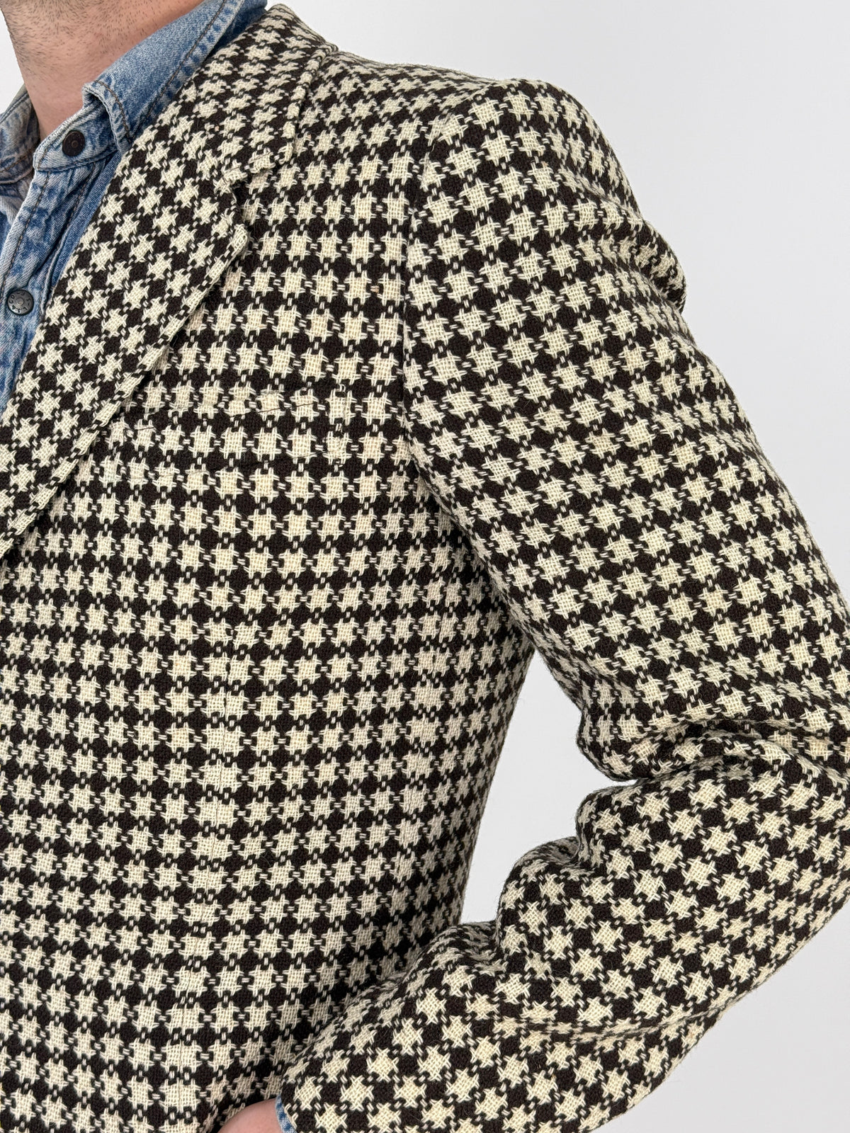 Giacca sartoriale vintage A. Innocenti in lana pied de poule
