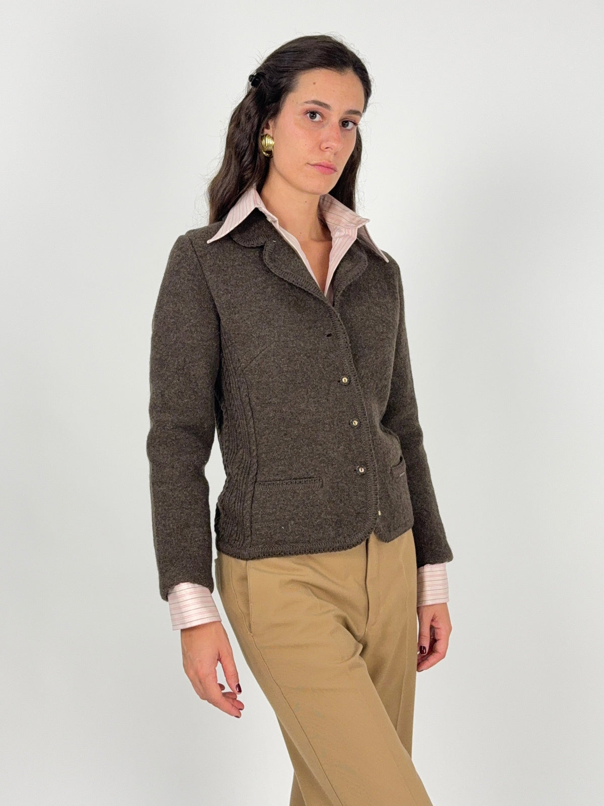 Geiger Tyrol giacca lana cotta marrone vintage - retro indossato taglia 40