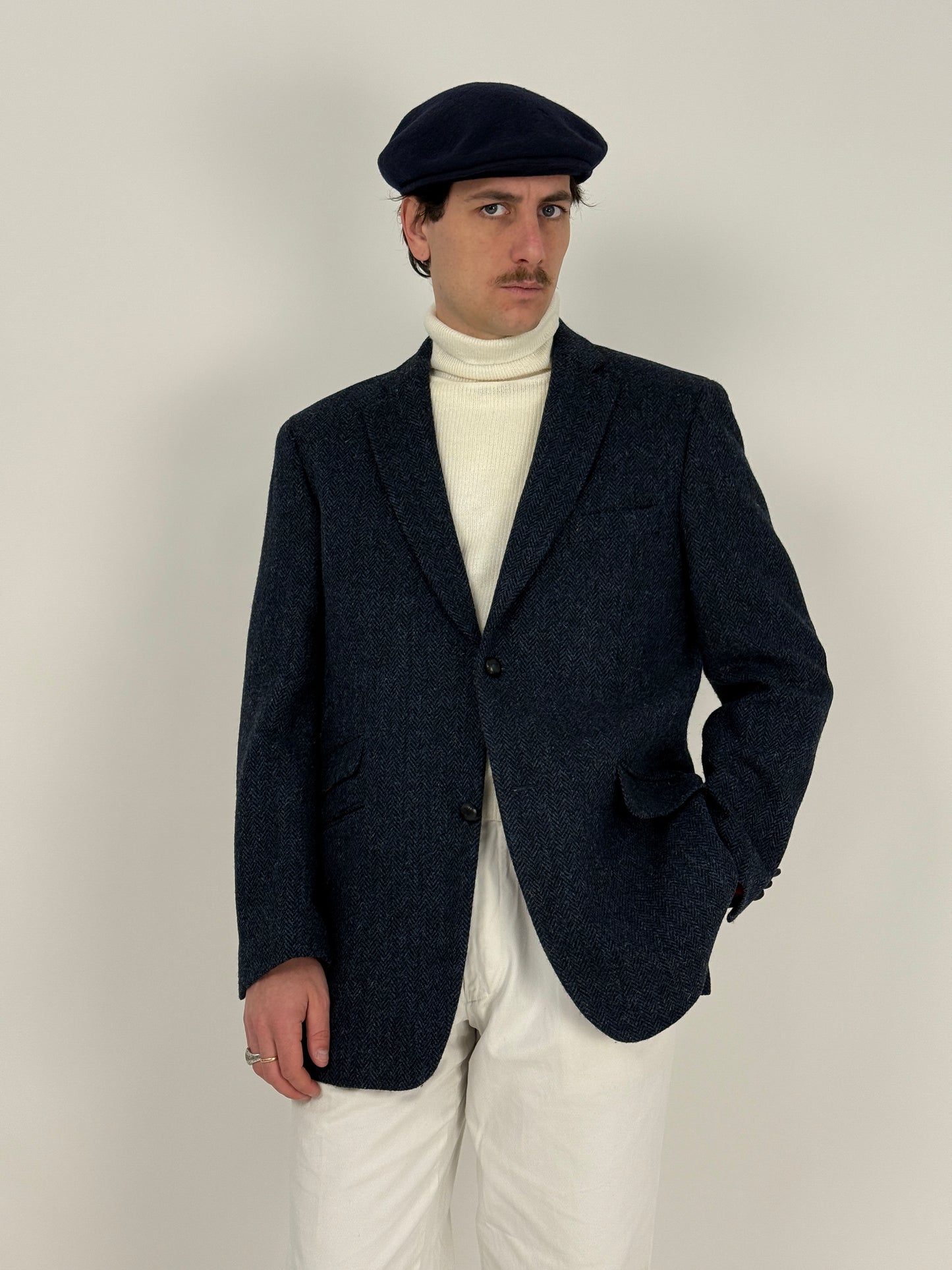 Blazer Harris Tweed in pura lana – Hand Woven Scotland