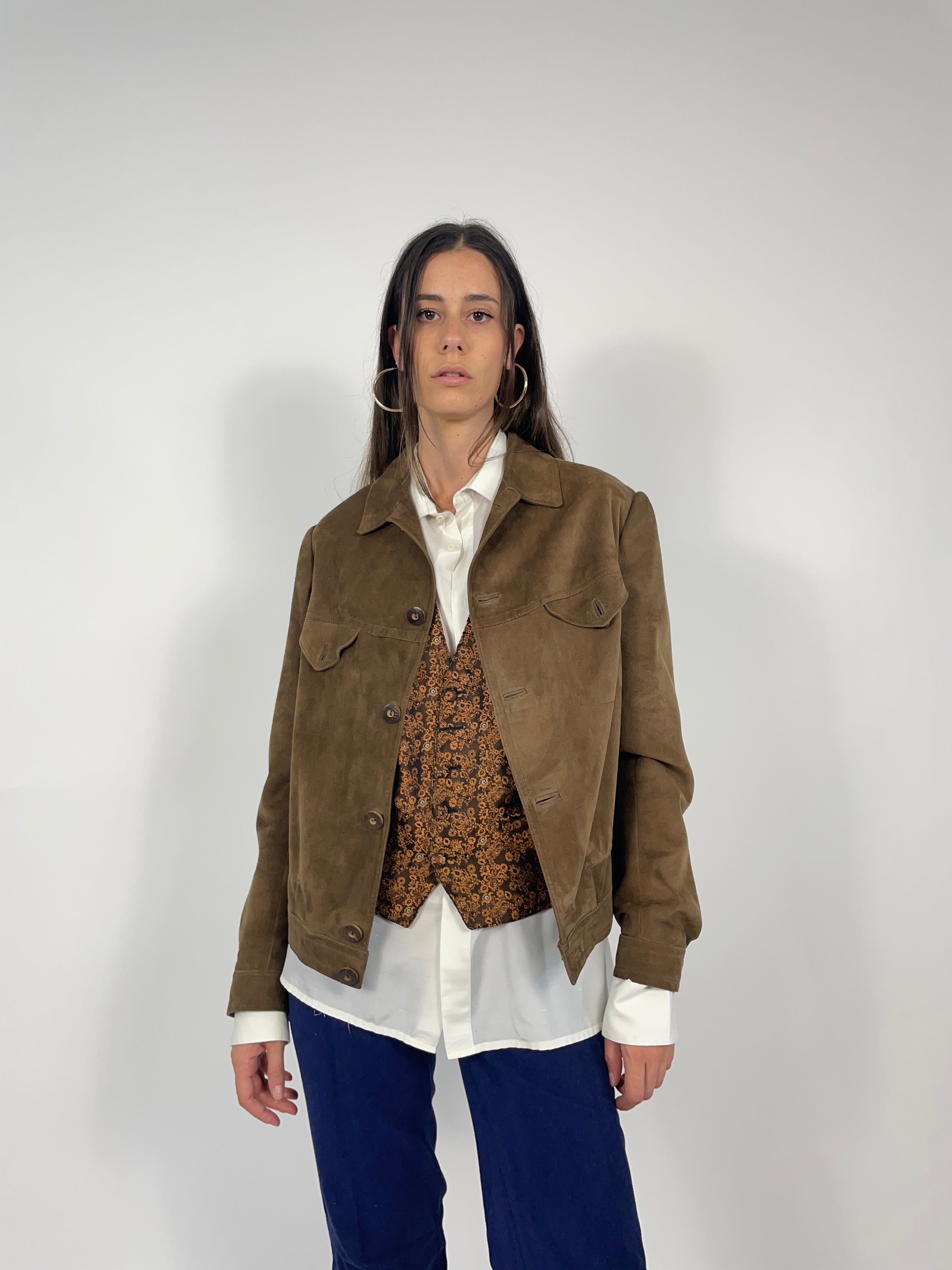Giacca camoscio vintage M L