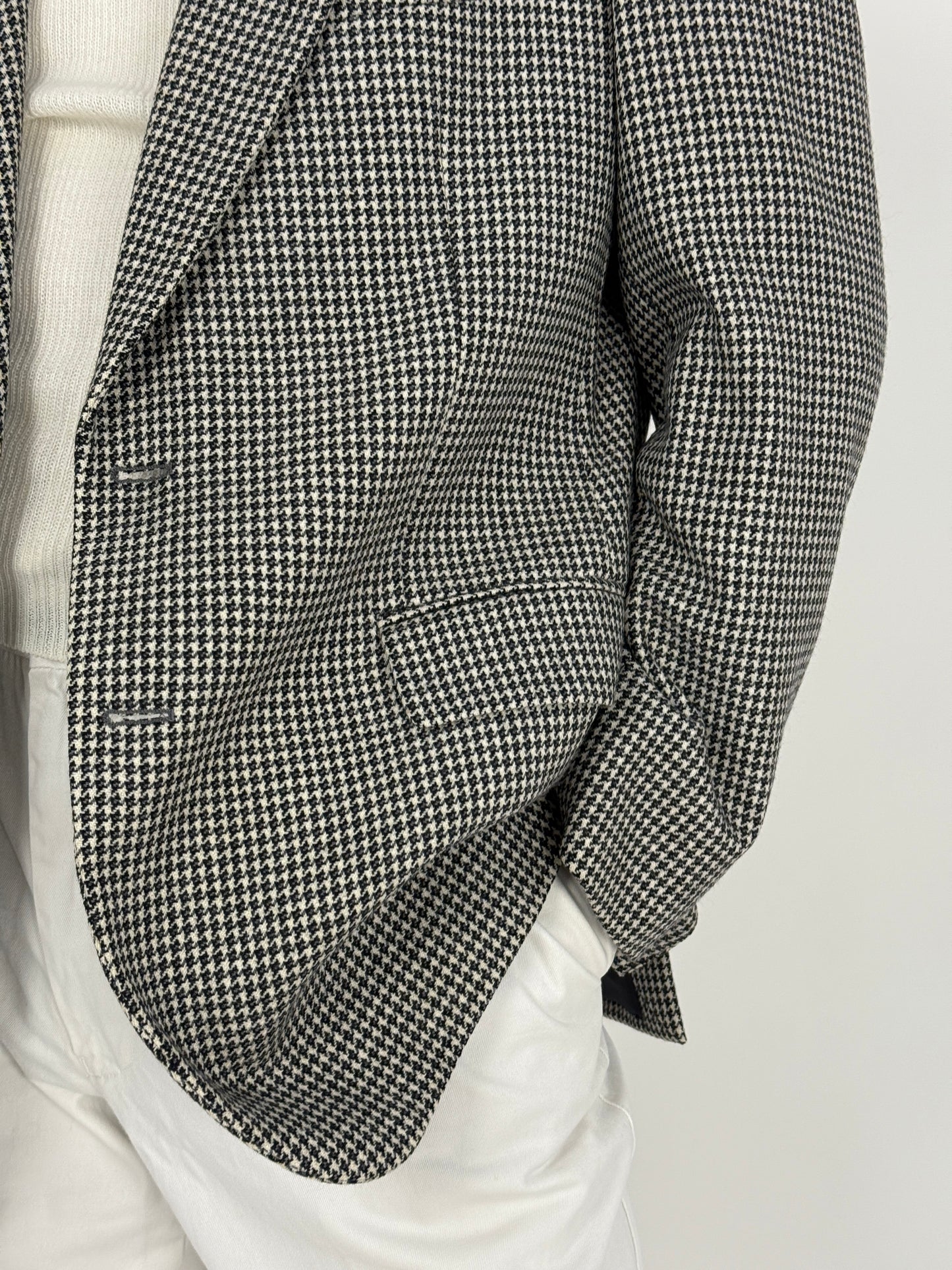 Giacca vintage Pied de Poule in Lana & Cashmere