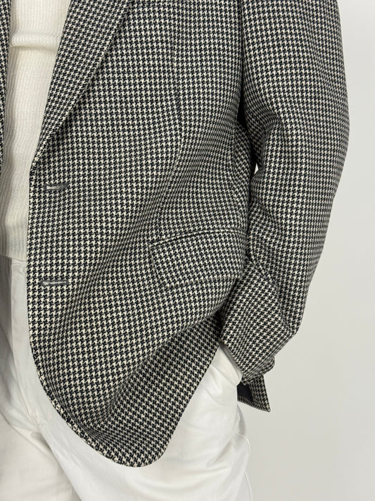 Giacca vintage Pied de Poule in Lana & Cashmere