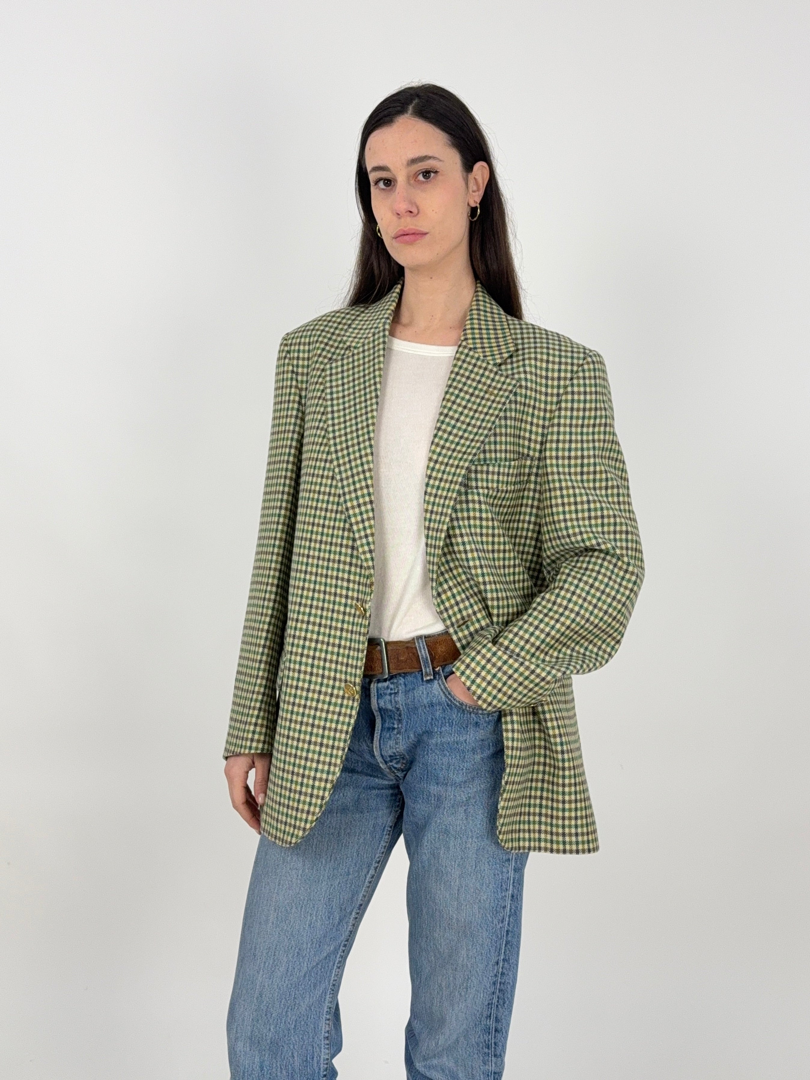 Giacca in pura lana pied de poule