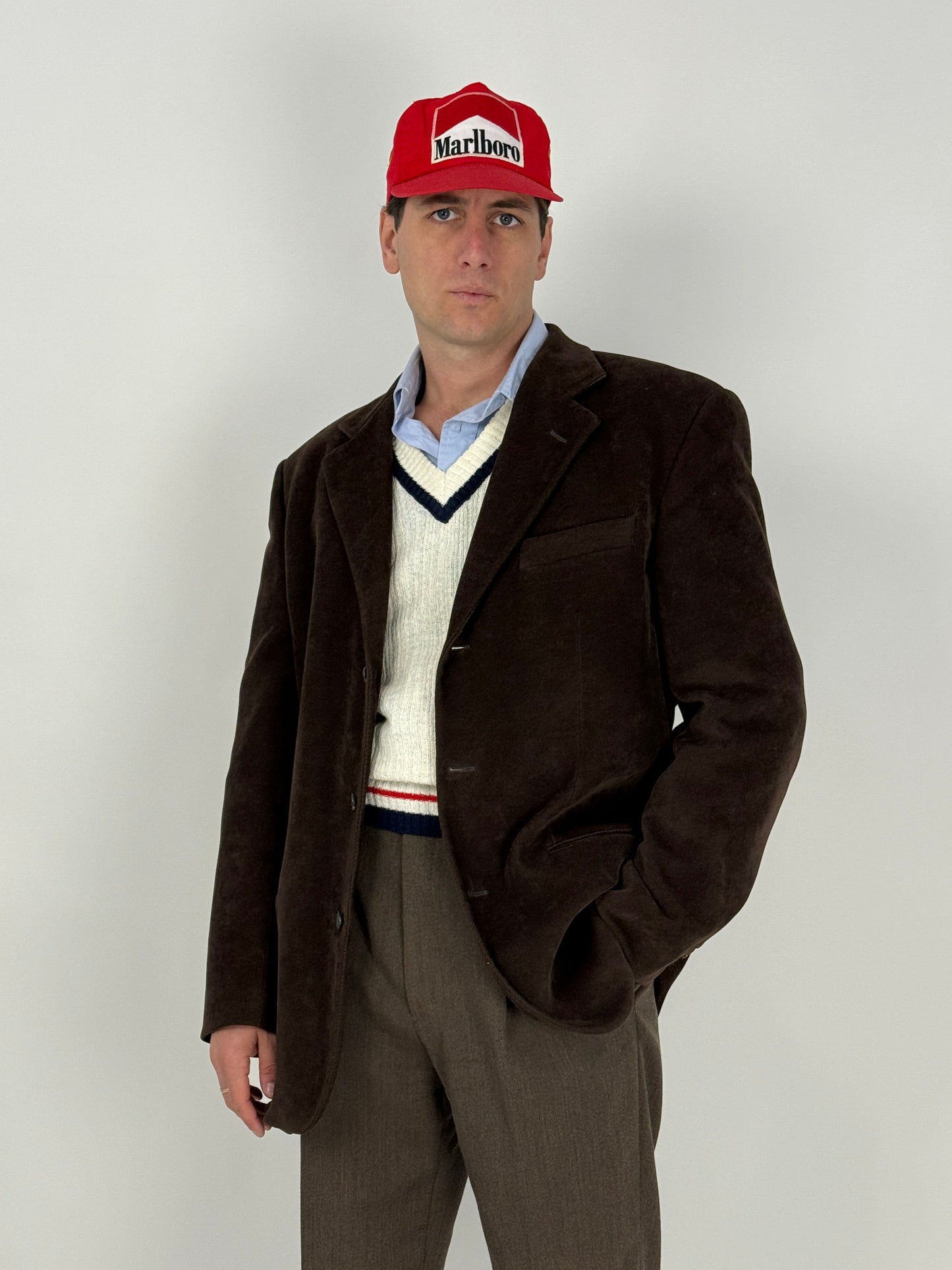 Giacca in velluto marrone anni '80