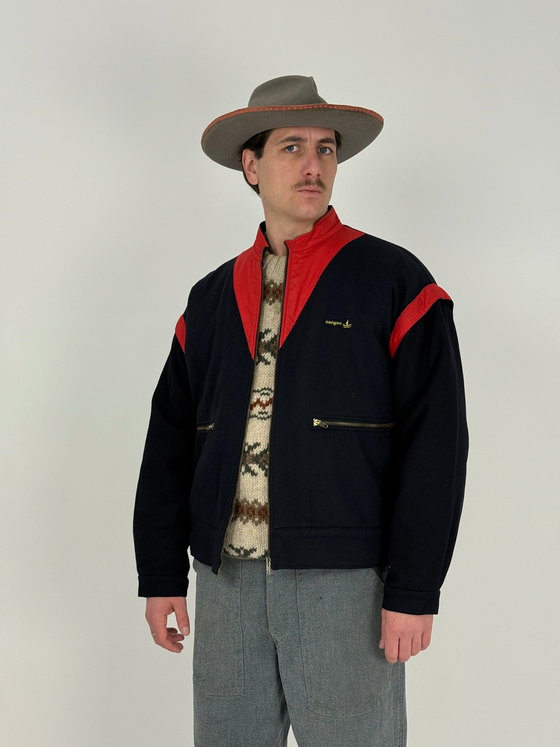 giubbotto-corto-navigare-in-lana-anni-70-blu-e-rosso