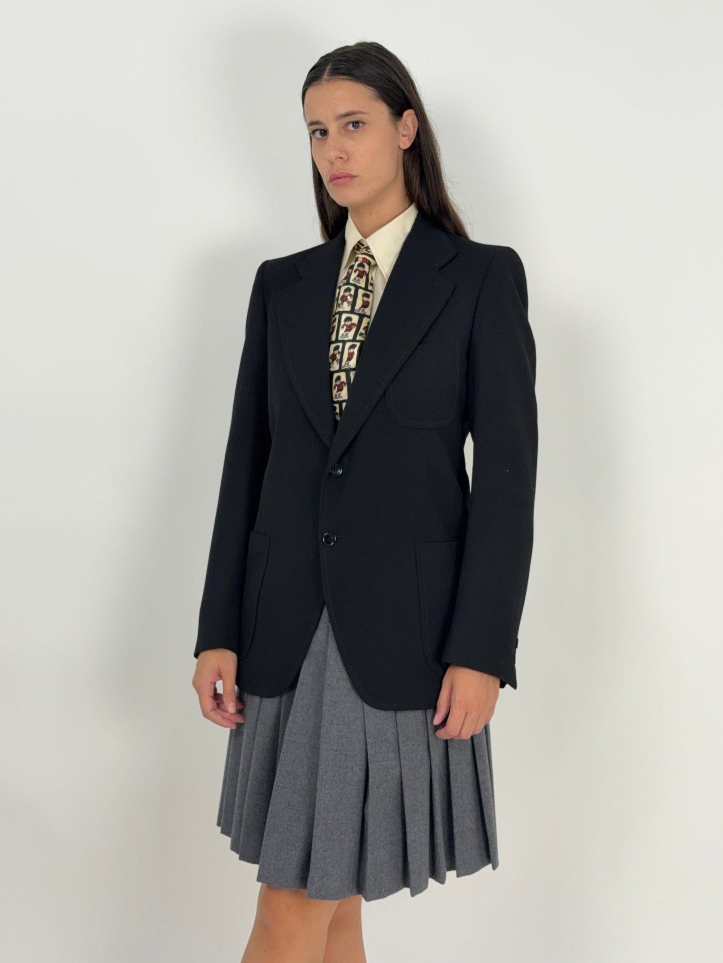 Giacca sartoriale in pura lana vergine anni ’70