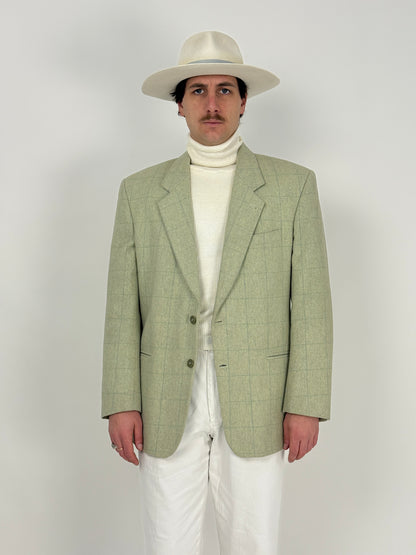 Giacca sartoriale in lana a quadri