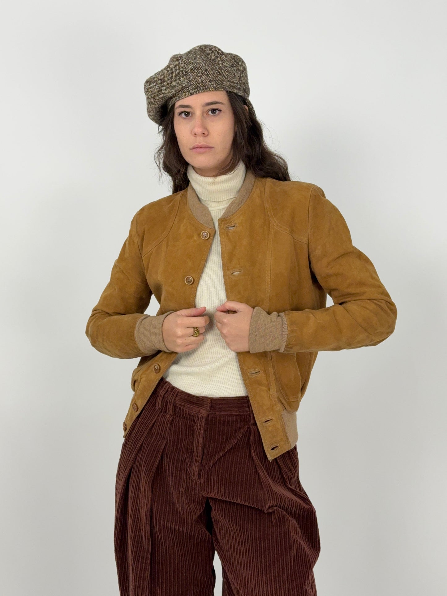 Giacca vintage scamosciata