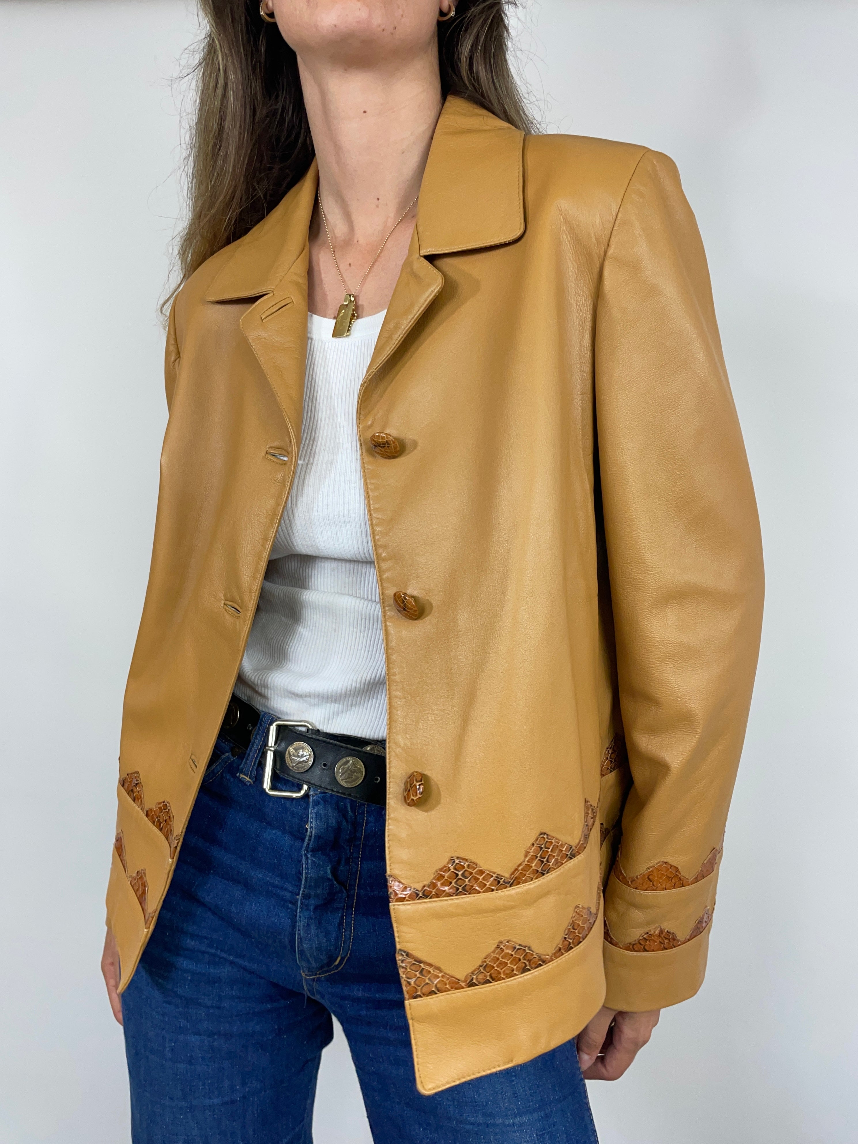 Nappa leather jacket