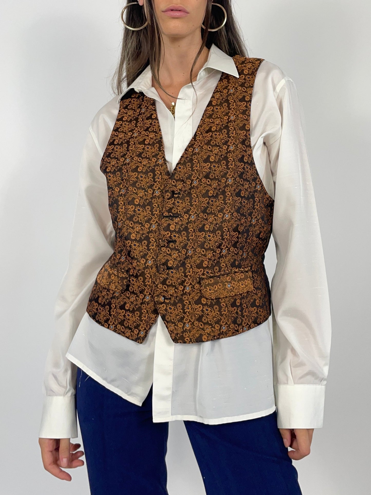 Gilet damascato anni '60