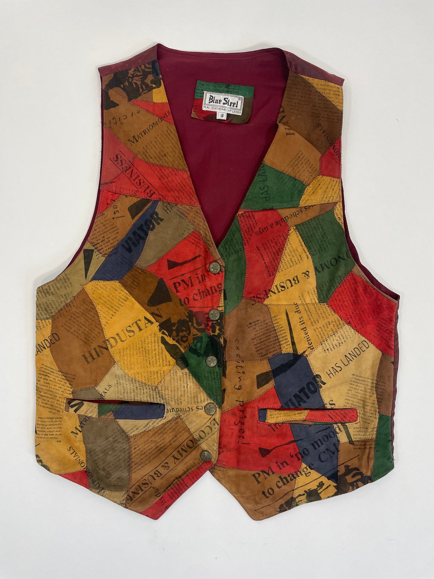 Gilet anni '80 in camoscio