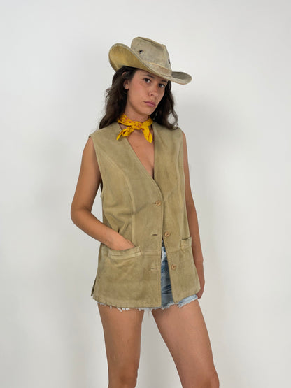 Gilet in camoscio anni '70