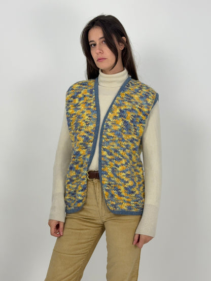 Gilet in lana mélange - fatto a mano