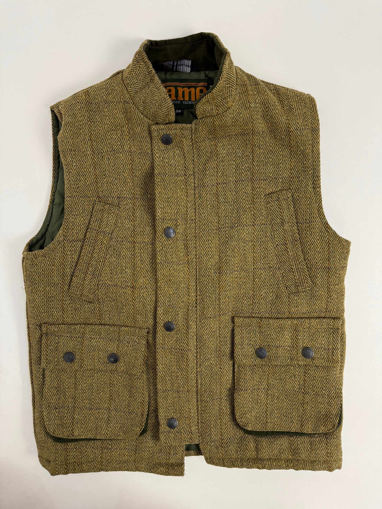 Gilet in tweed spigato anni ’80 – Made in England