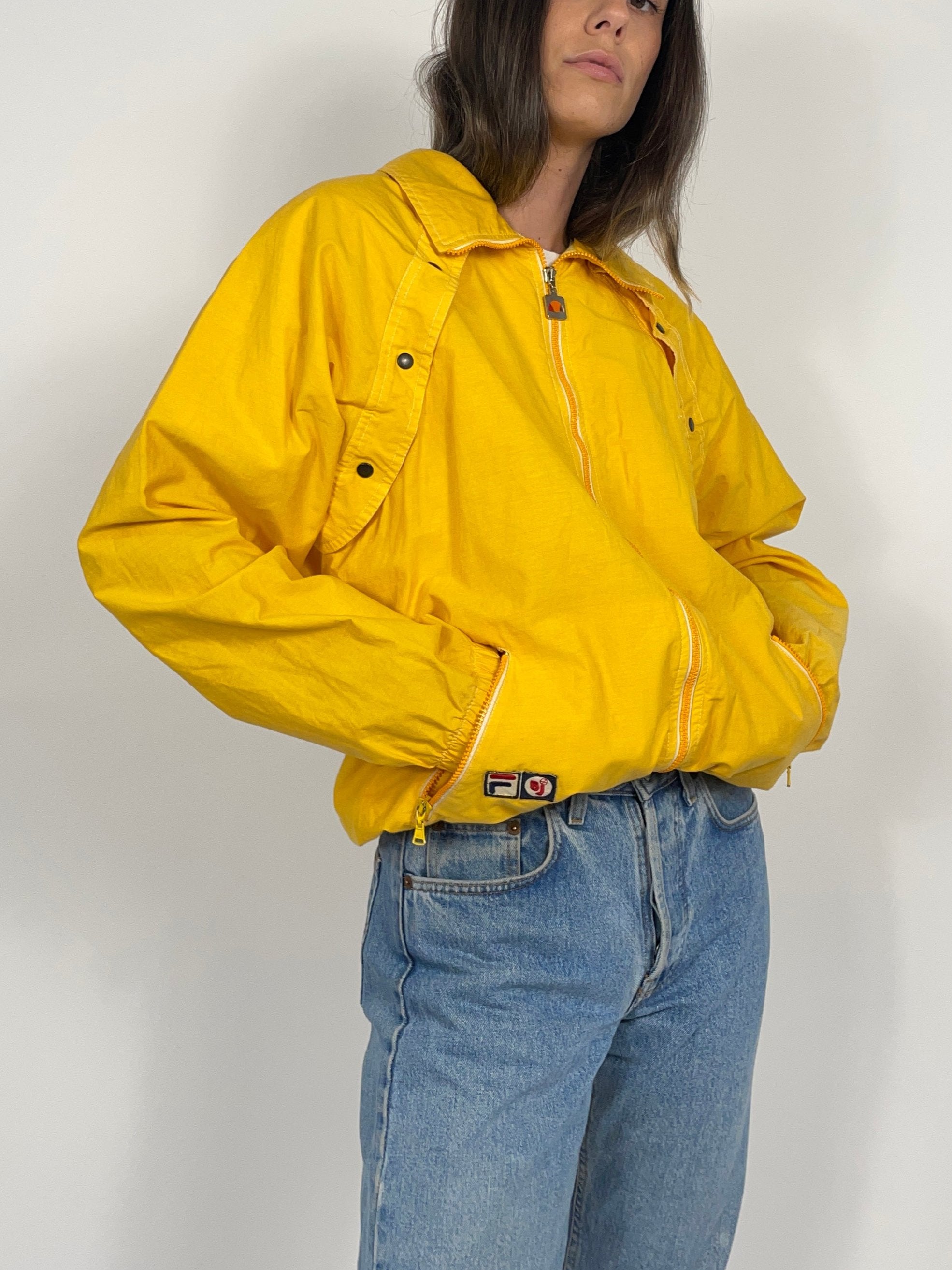Giacca Ellesse anni 80 con maniche rimovibili Fangovintage