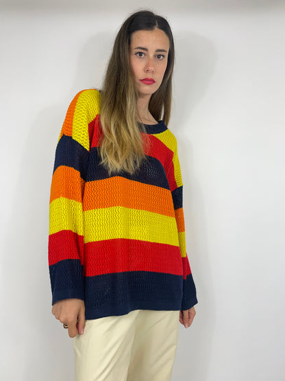 Cotton striped sweater