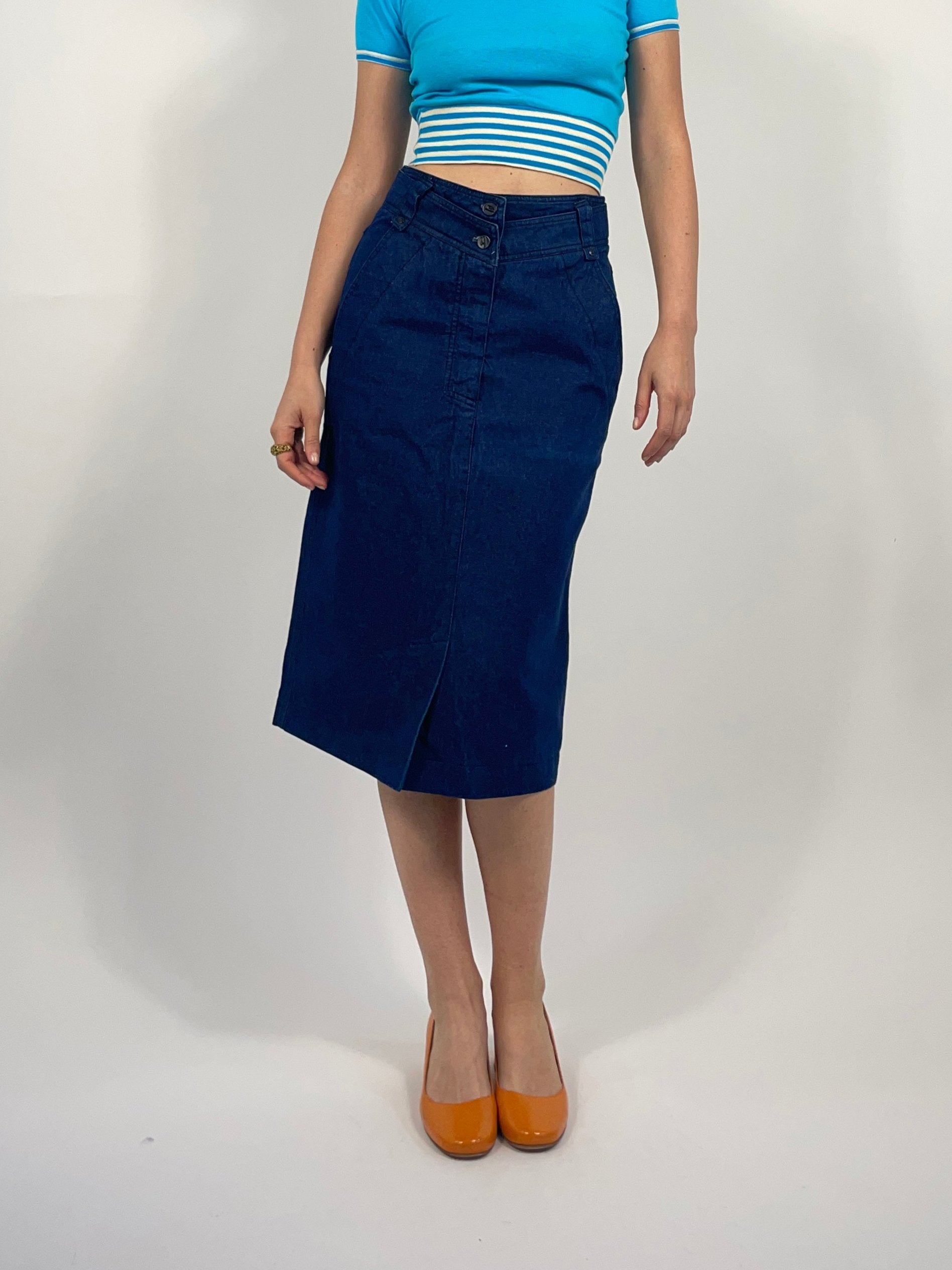 Gonna denim Claude Montana anni '80/90