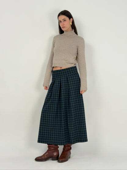 Gonna lunga tartan anni ’80
