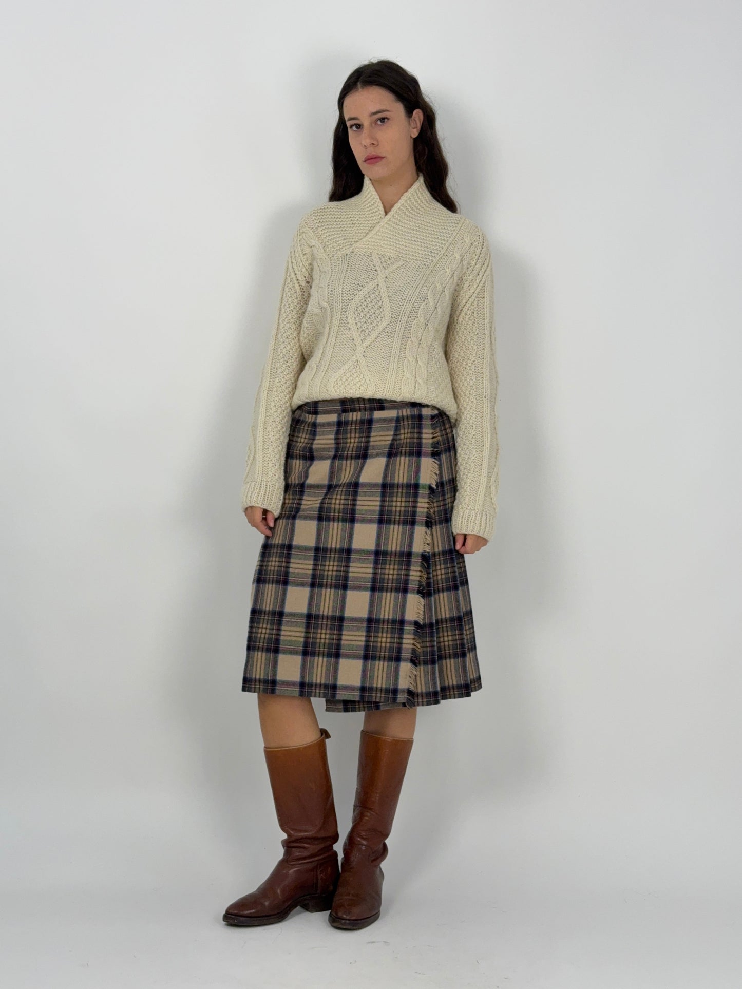 Gonna Scozzese a Pieghe anni ’70